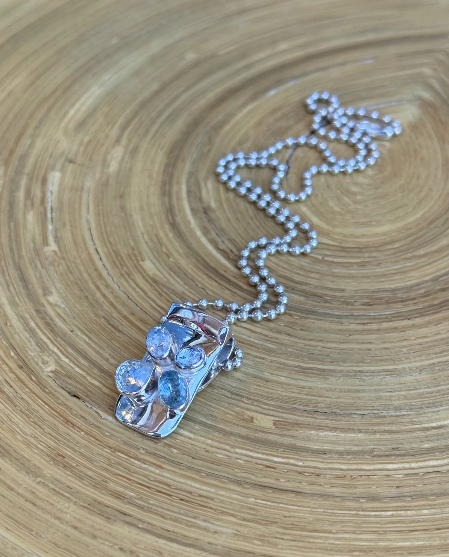 N8 Icy Aquamarine Necklace — Lilly Barrack Seasoned artist, Lilly