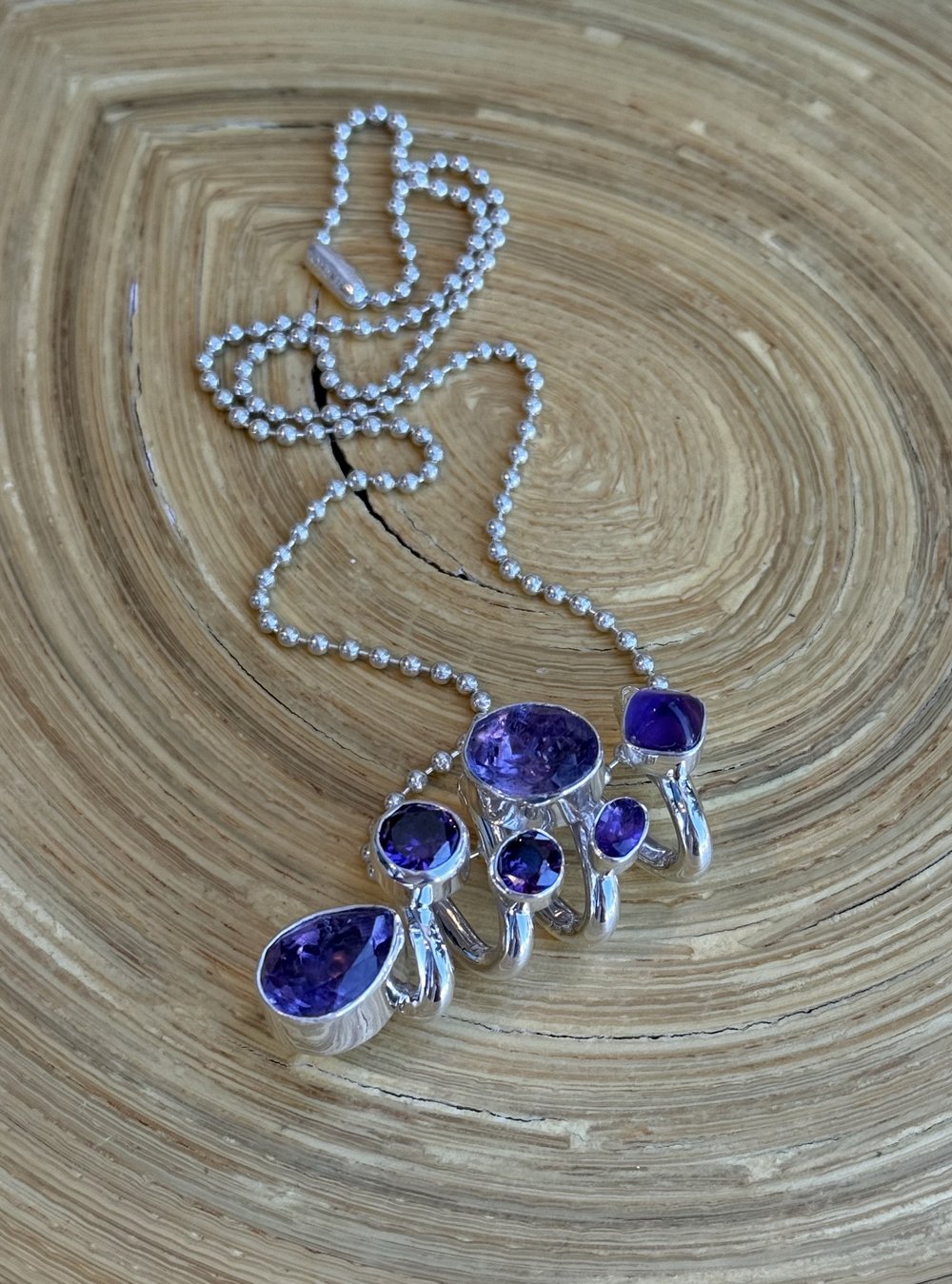 N67L Amethyst Necklace — Lilly Barrack Seasoned artist, Lilly