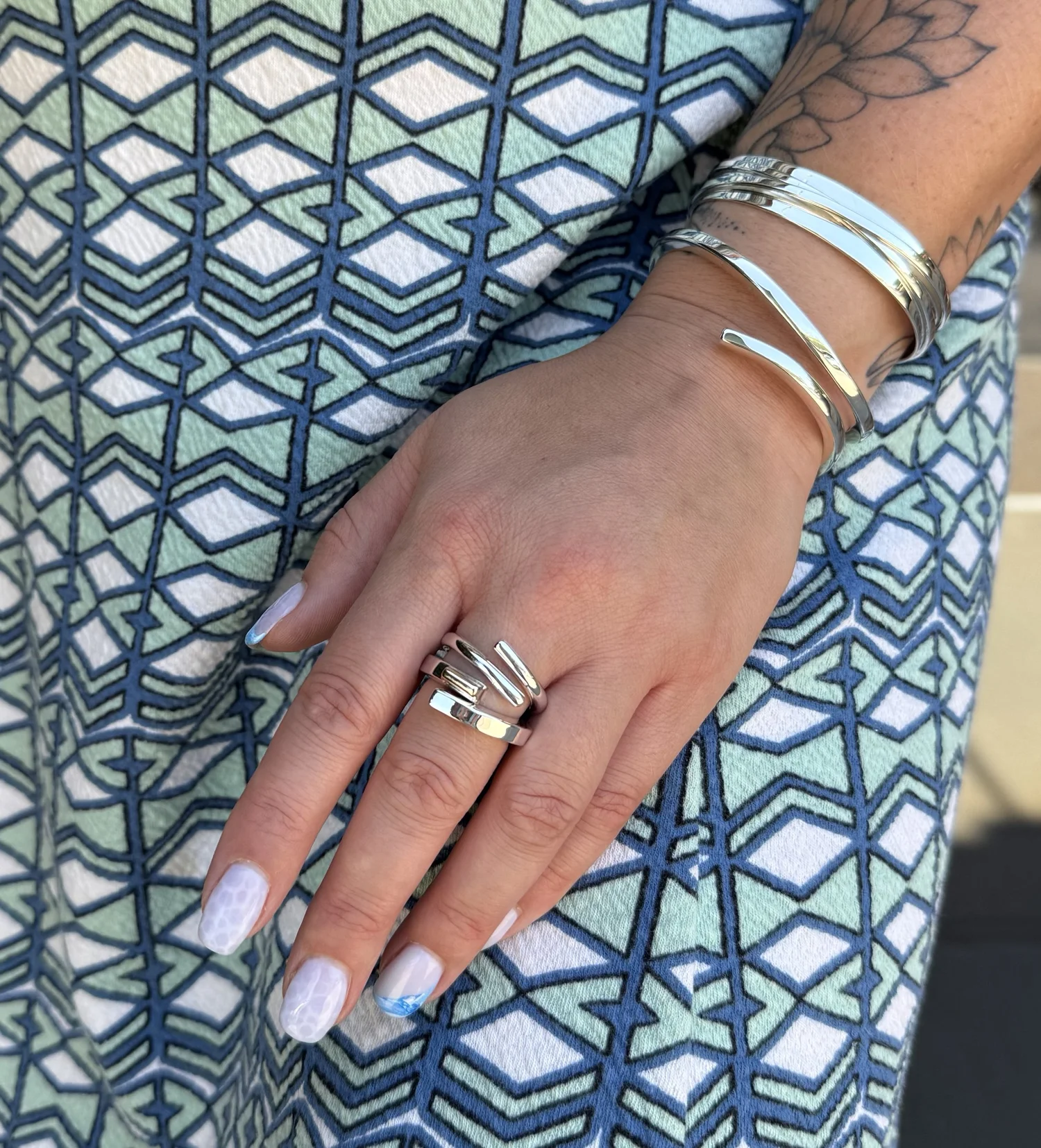B76 Solid Sterling Silver Bracelet — Lilly Barrack Seasoned artist 