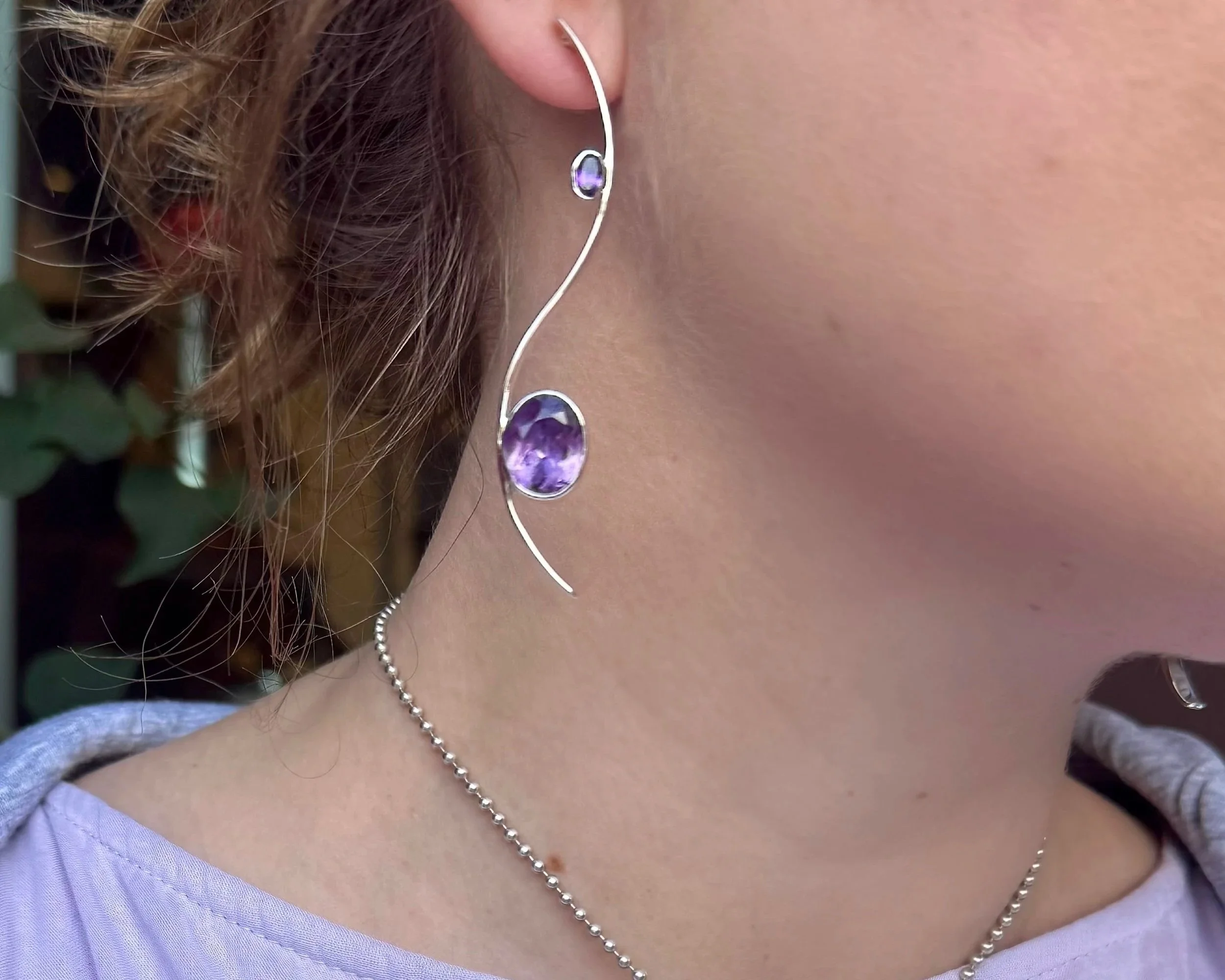 E79L Amethyst Earrings
