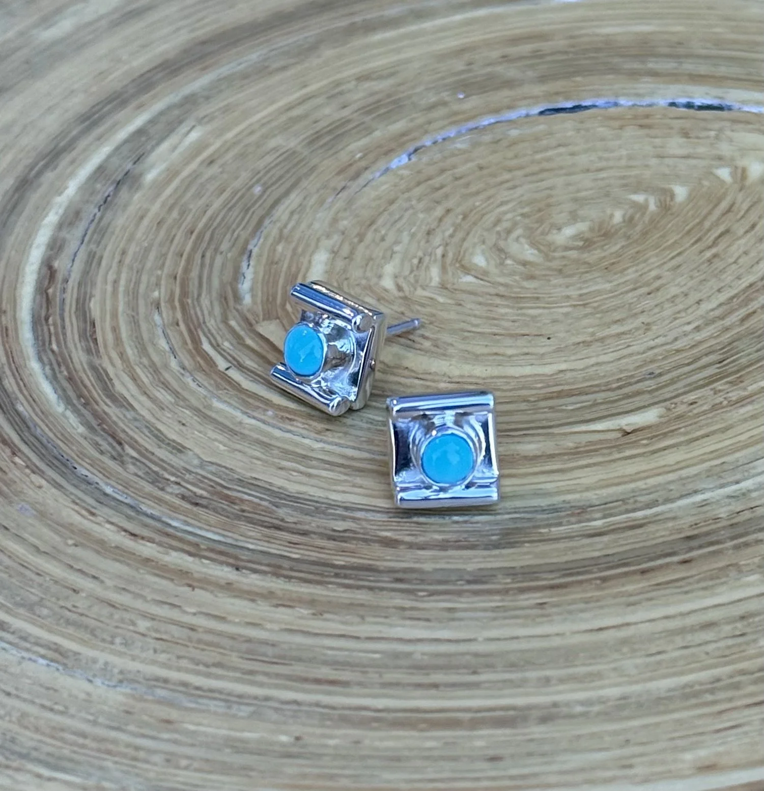 E34 Sleeping Beauty Turquoise Earrings