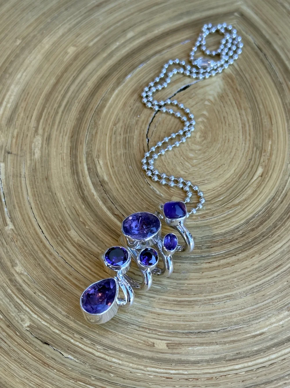 N67L Amethyst Necklace — Lilly Barrack Seasoned artist, Lilly