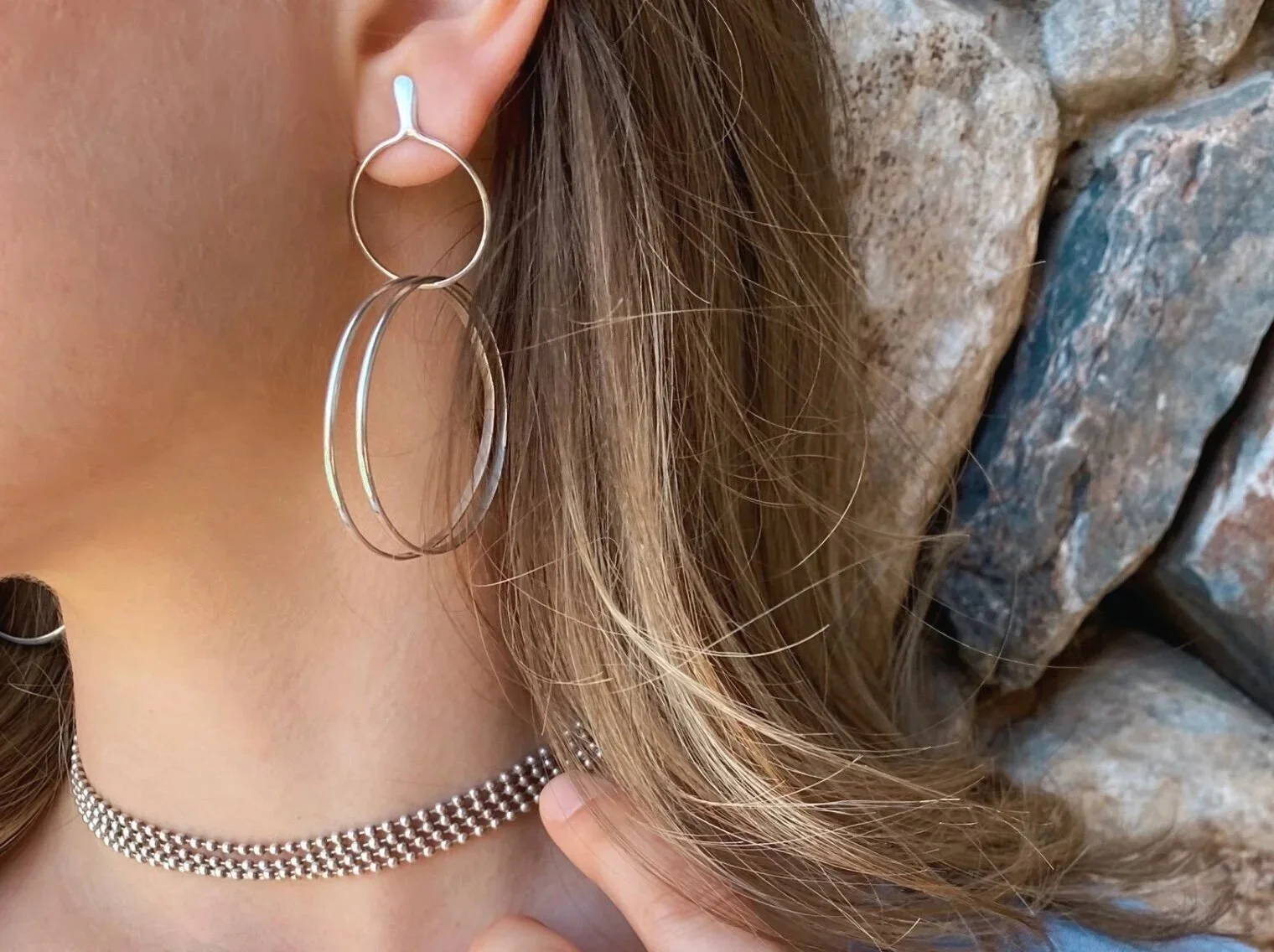 E70 Classic Hoop Sterling Silver Earrings