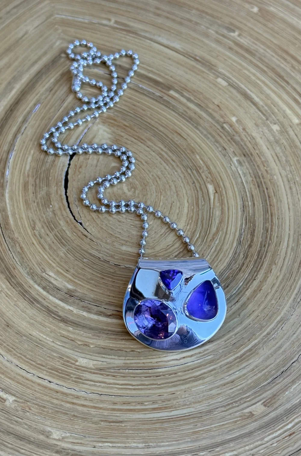 N44 Amethyst Necklace — Lilly Barrack Seasoned artist, Lilly
