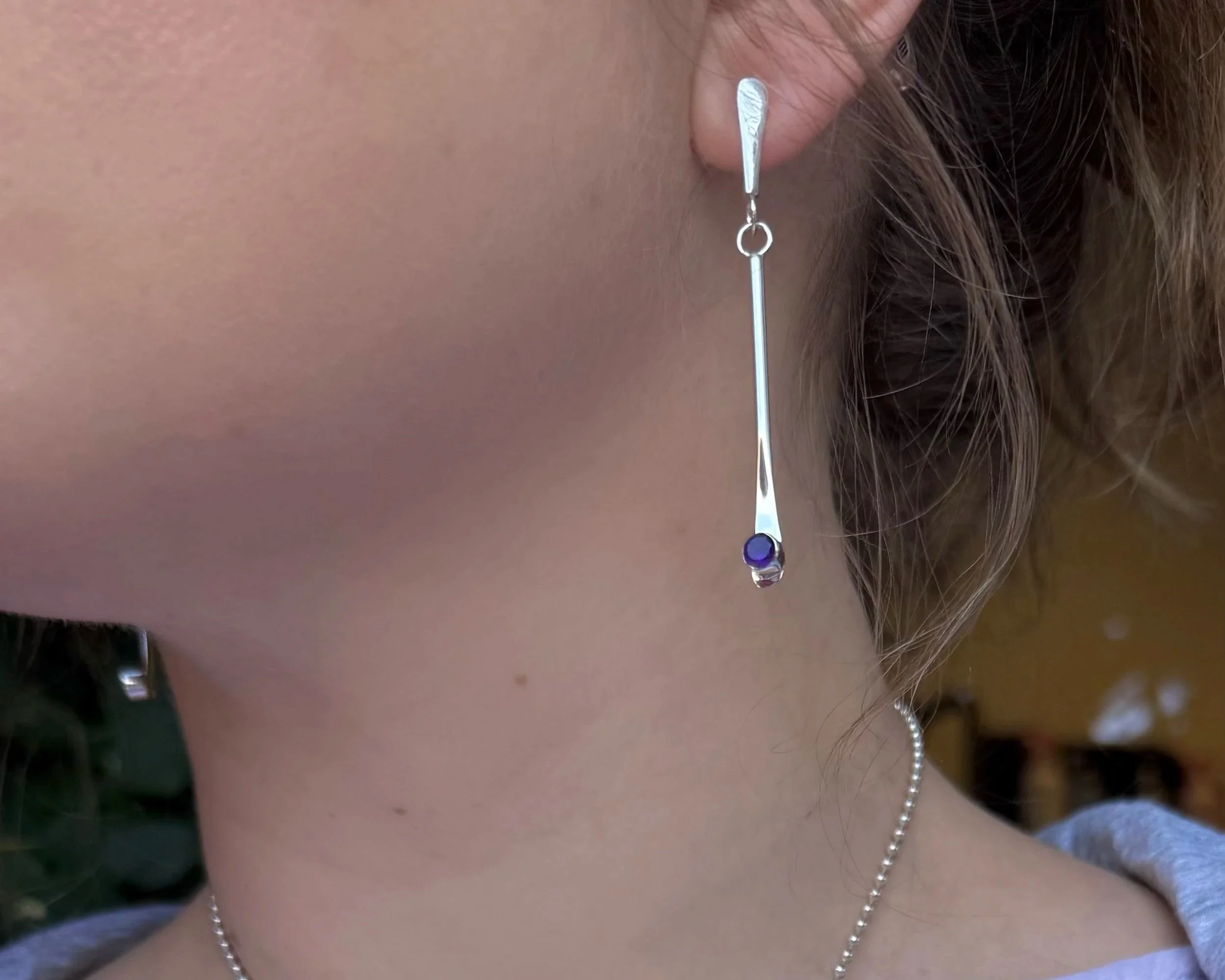 E144 Amethyst Earrings