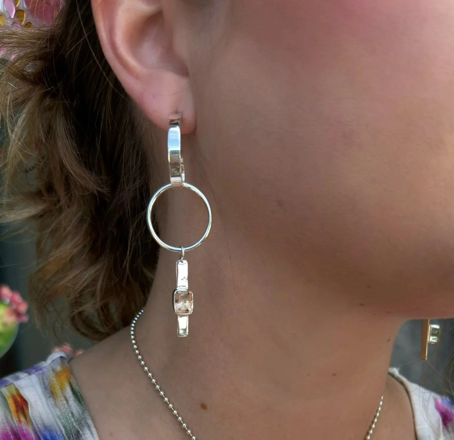 E134 Morganite Earrings