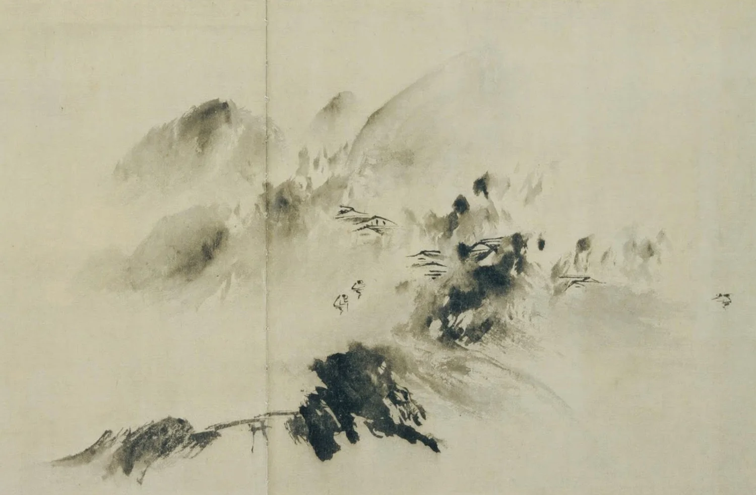 Figure 15; Mountain Village in Clearing Mist , Yu Jian, 1220 
