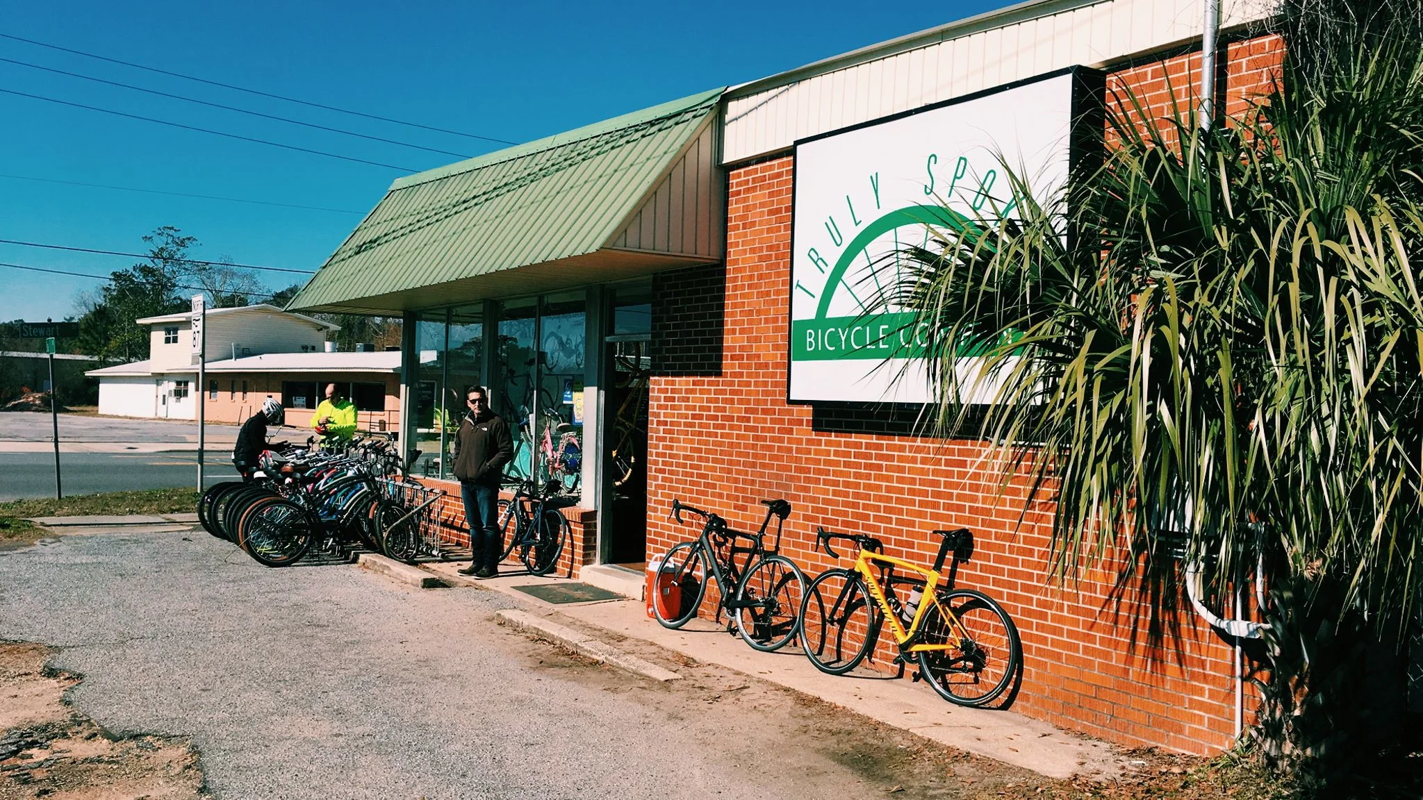 Welcoming registrants at Truly Spokin' Bicycle Co.'s Milton location.