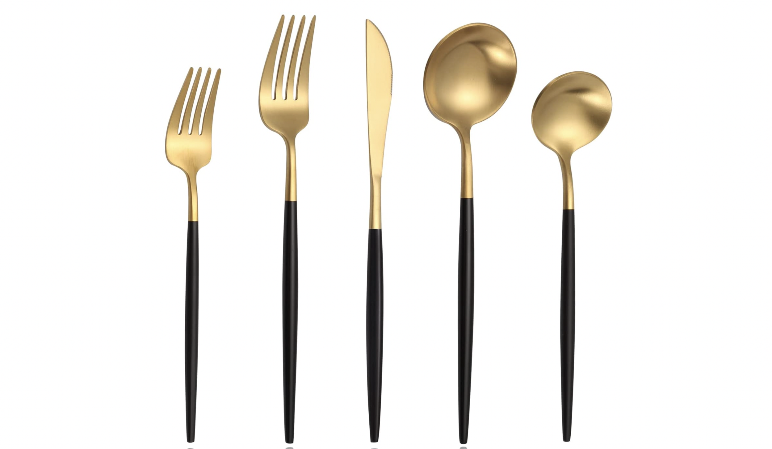 black dipped flatware 