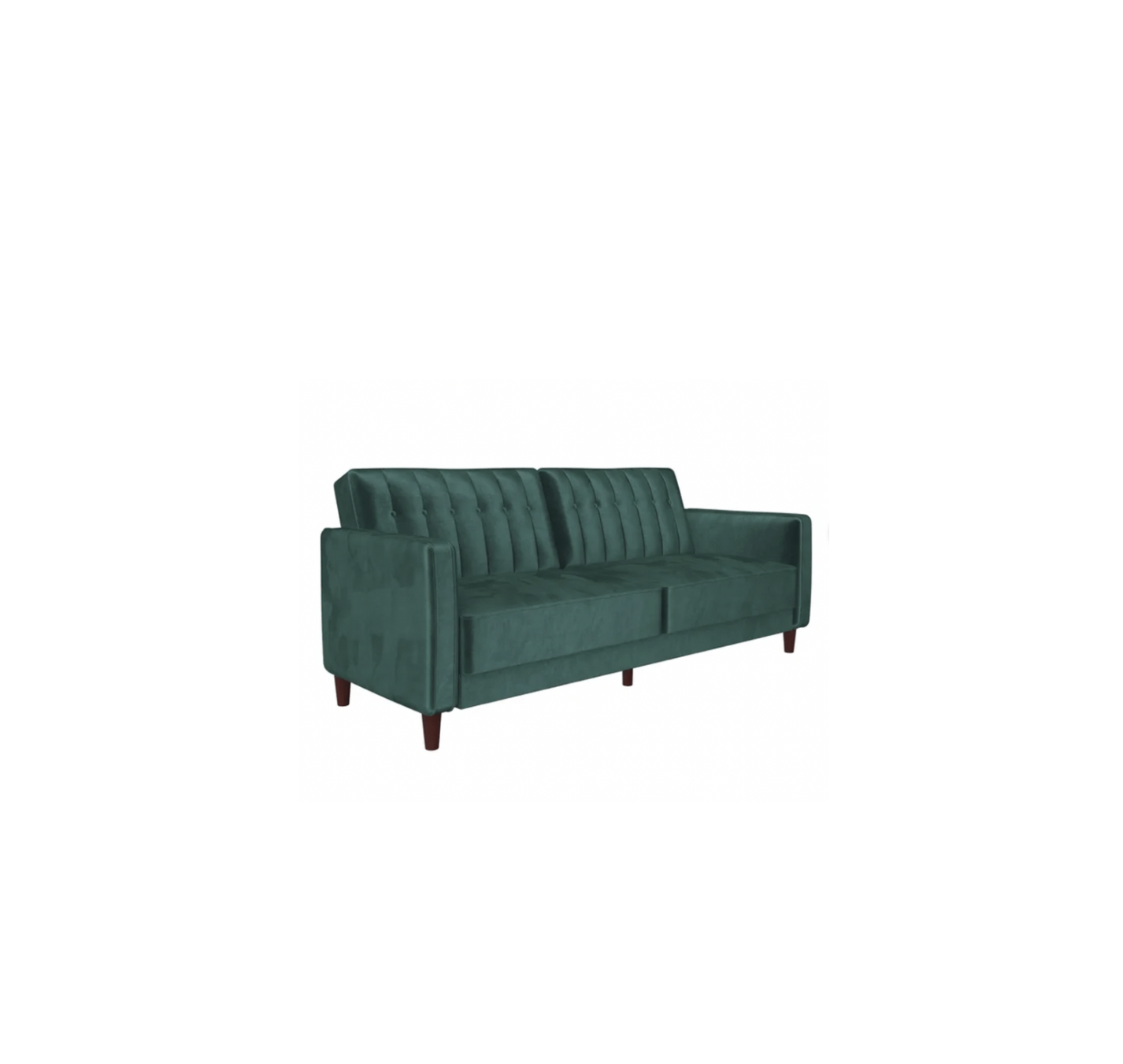 emerald green velvet couch