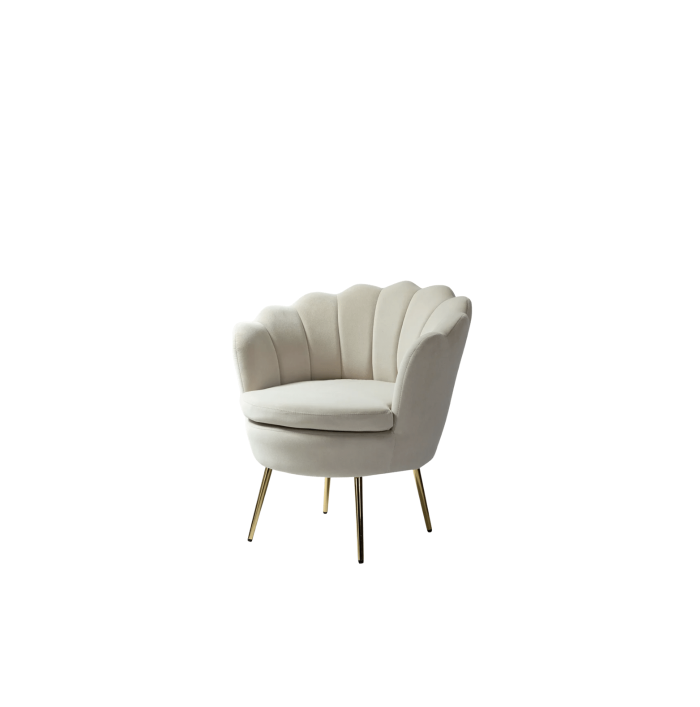 Chloe | ivory velvet barrel chair