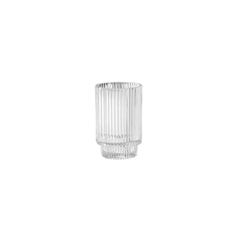 clear ribbed votives