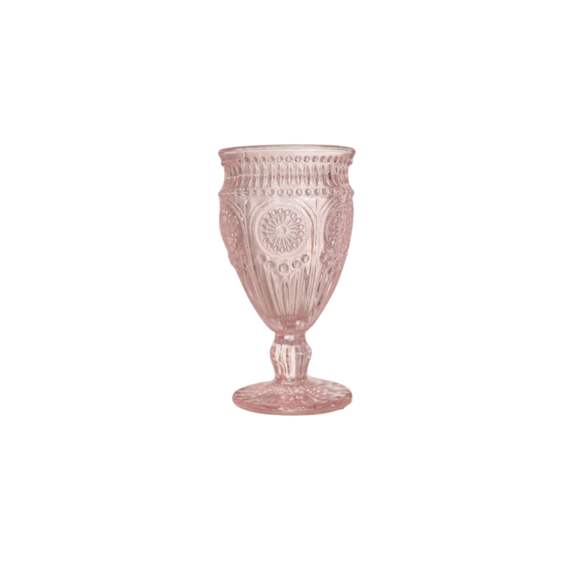 vintage pink goblet