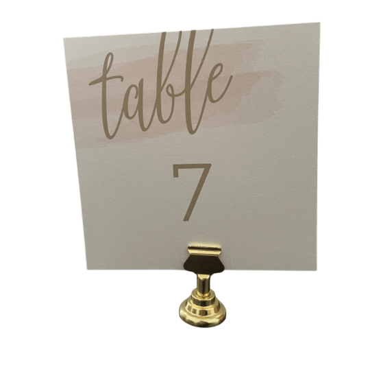 Shimmer Table Number