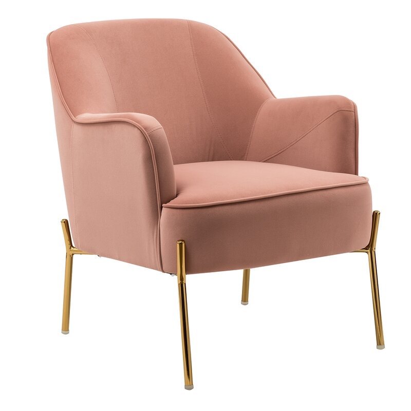 rosie | pink velvet chair