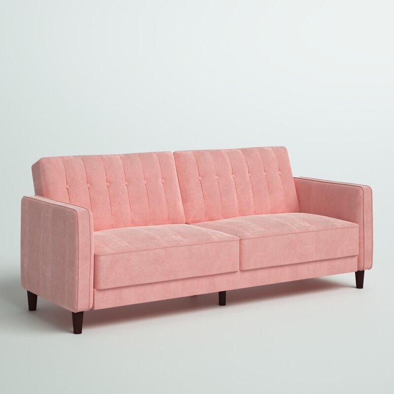Kinsley | pink velvet couch