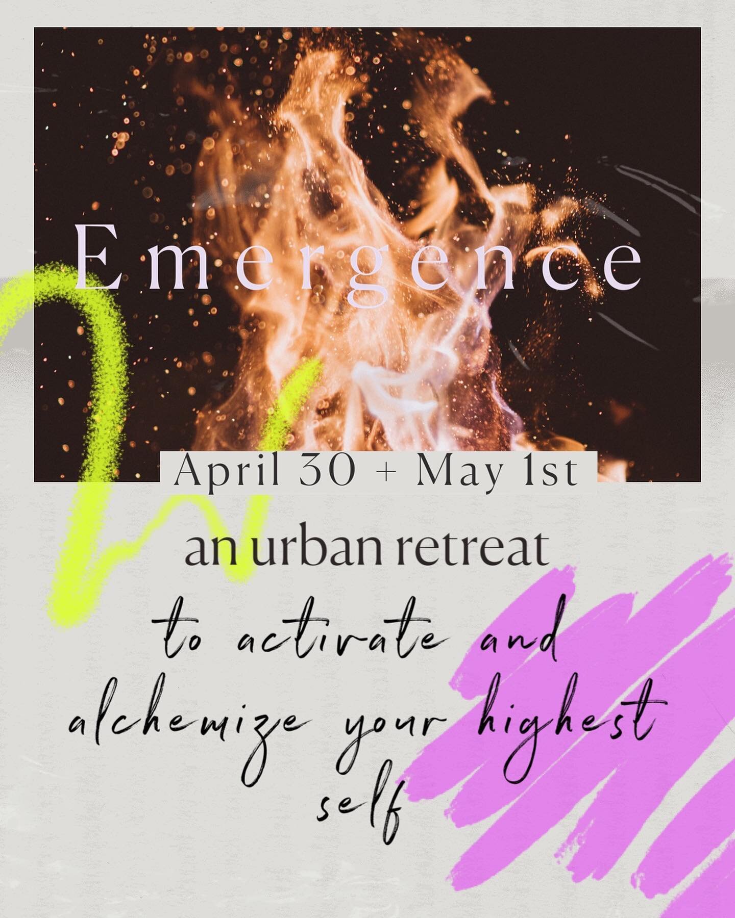 𝑬𝒎𝒆𝒓𝒈𝒆𝒏𝒄𝒆, an urban retreat. Wake up from your winter slumber to the brightest, most abundant, powerful version of yourself ⚡️

This weekend is the one you&rsquo;ve been asking for, two days for you. Two full days of deep diving into the wor