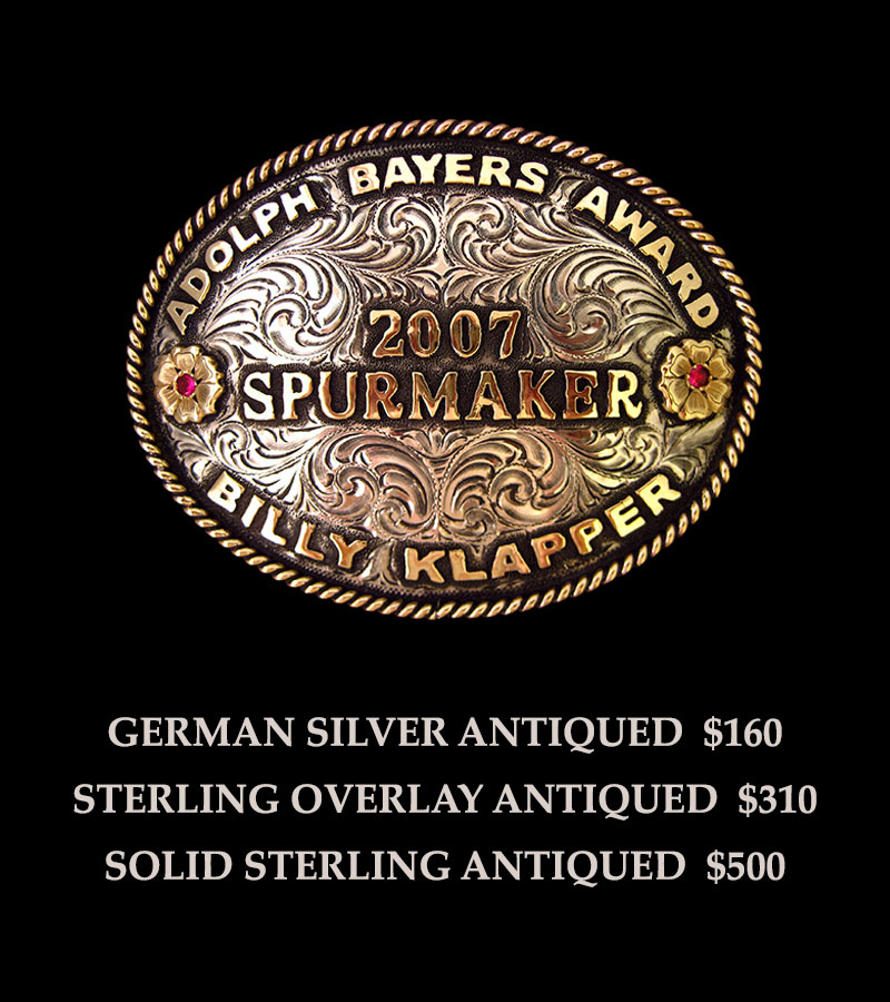 Custom Trophy Buckles — Mortenson Silver and Saddles, Santa Fe