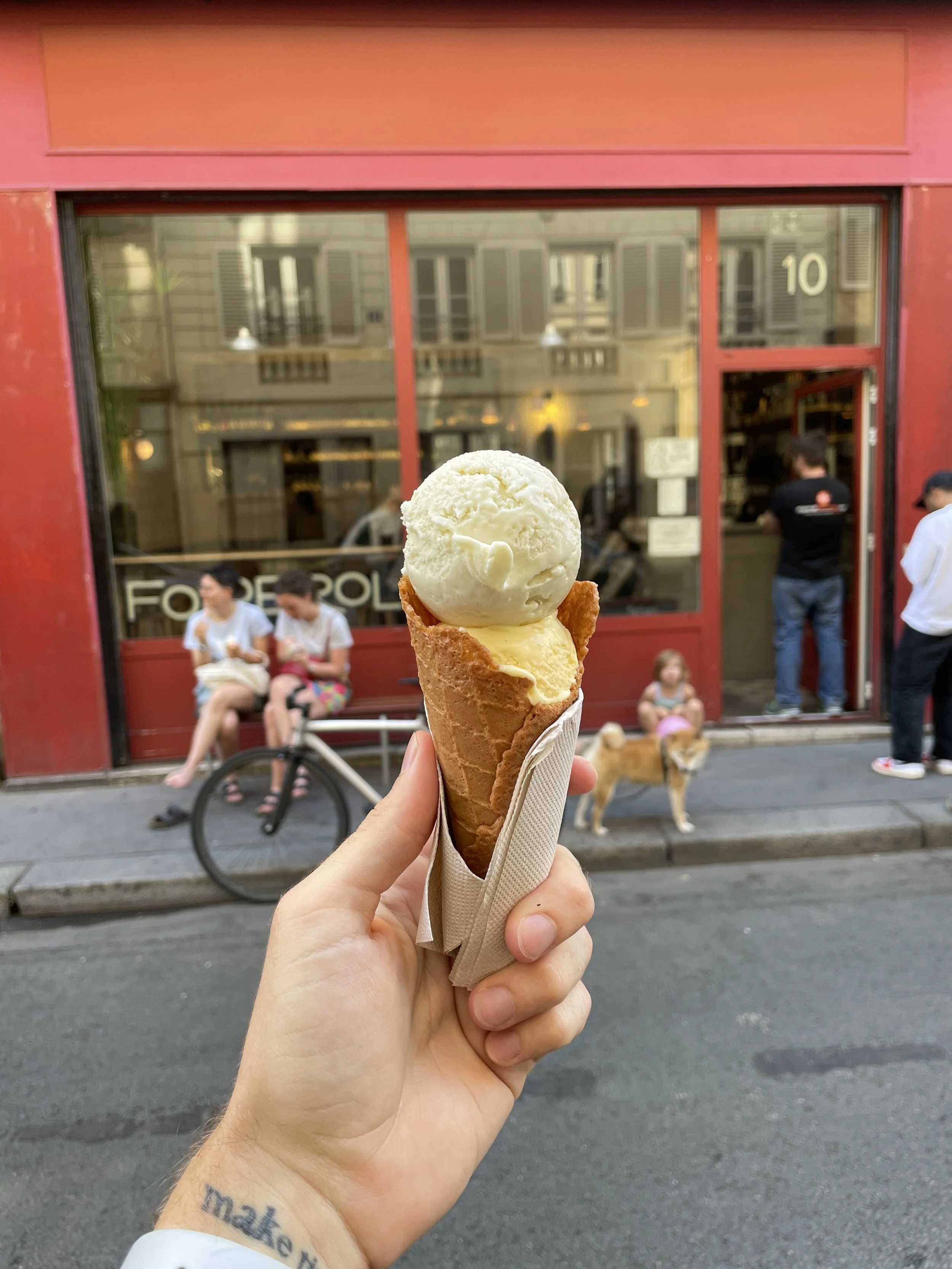  At Folderol, although their ice cream seems season, I’d check out the orange cream and rhubarb flavours. 