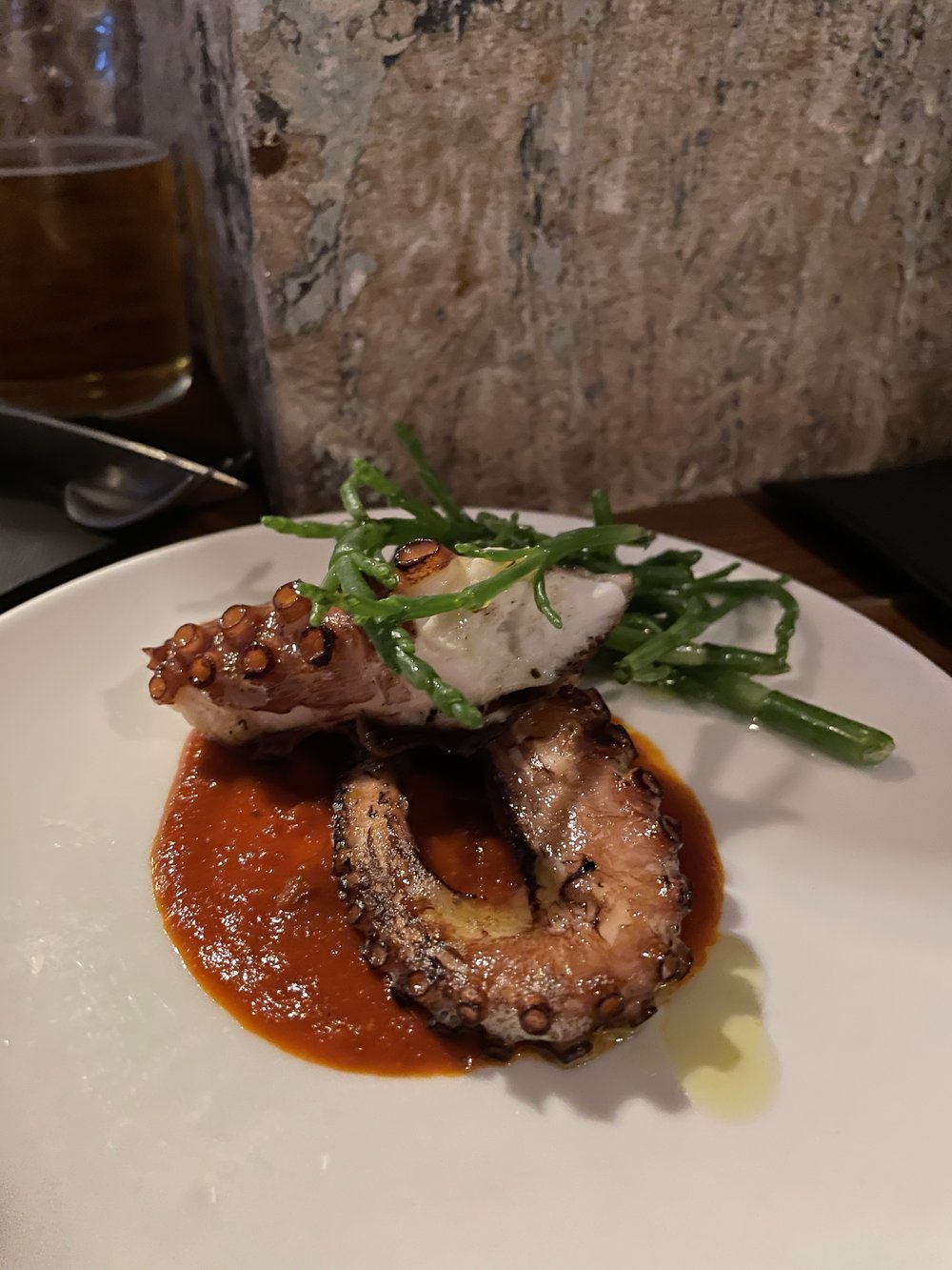  Bambino severs a number of small plates, including this delicious octopus. 