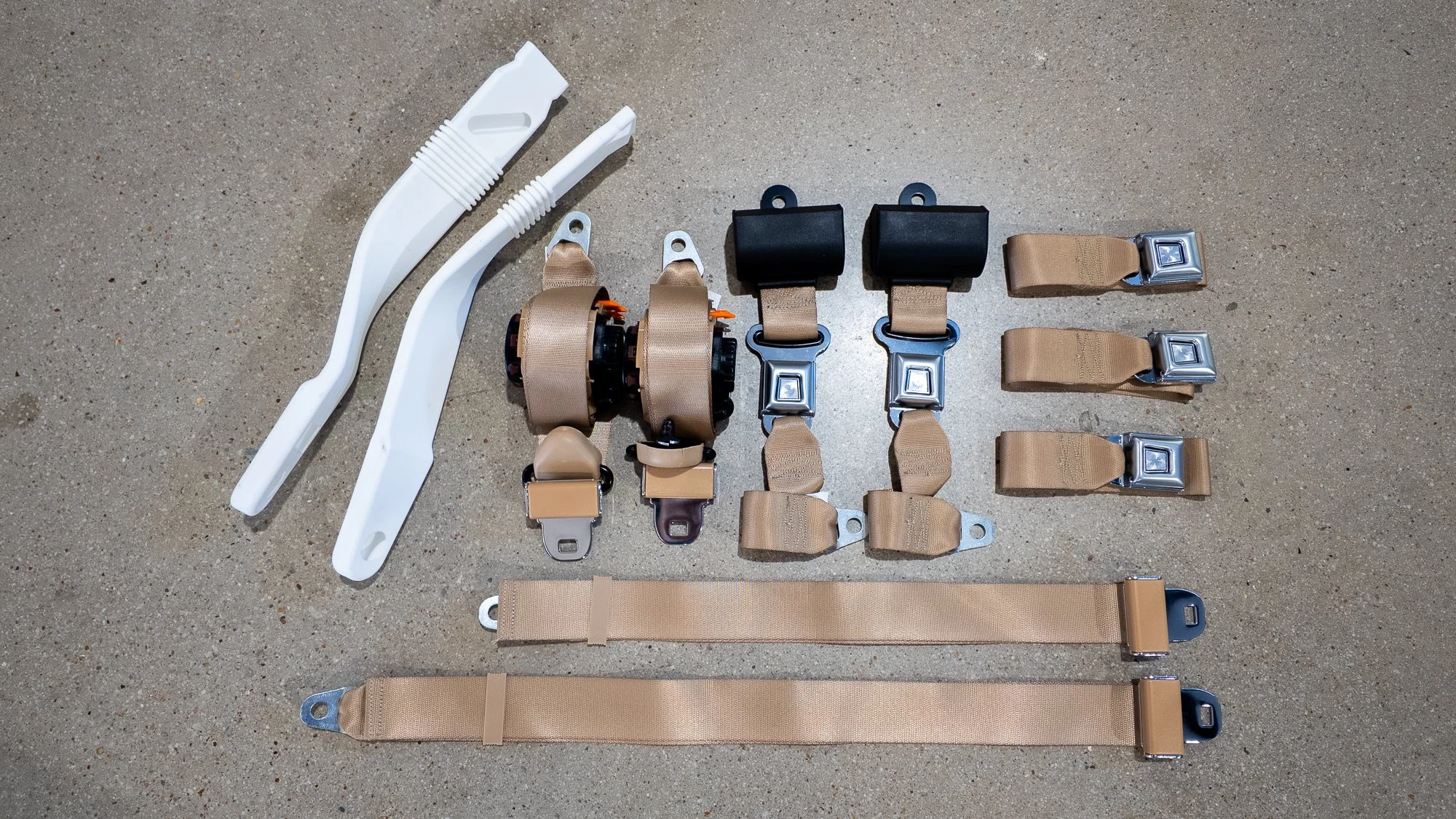 Complete Jeep Seat Belt and Sleeve Kit – full set for Wagoneer, Grand Wagoneer, Cherokee, and J-Truck