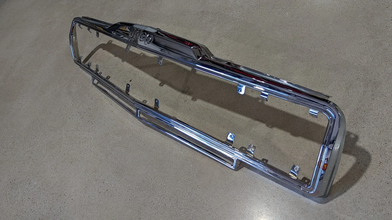 Restored Jeep Muscle Grille surround ready for installation