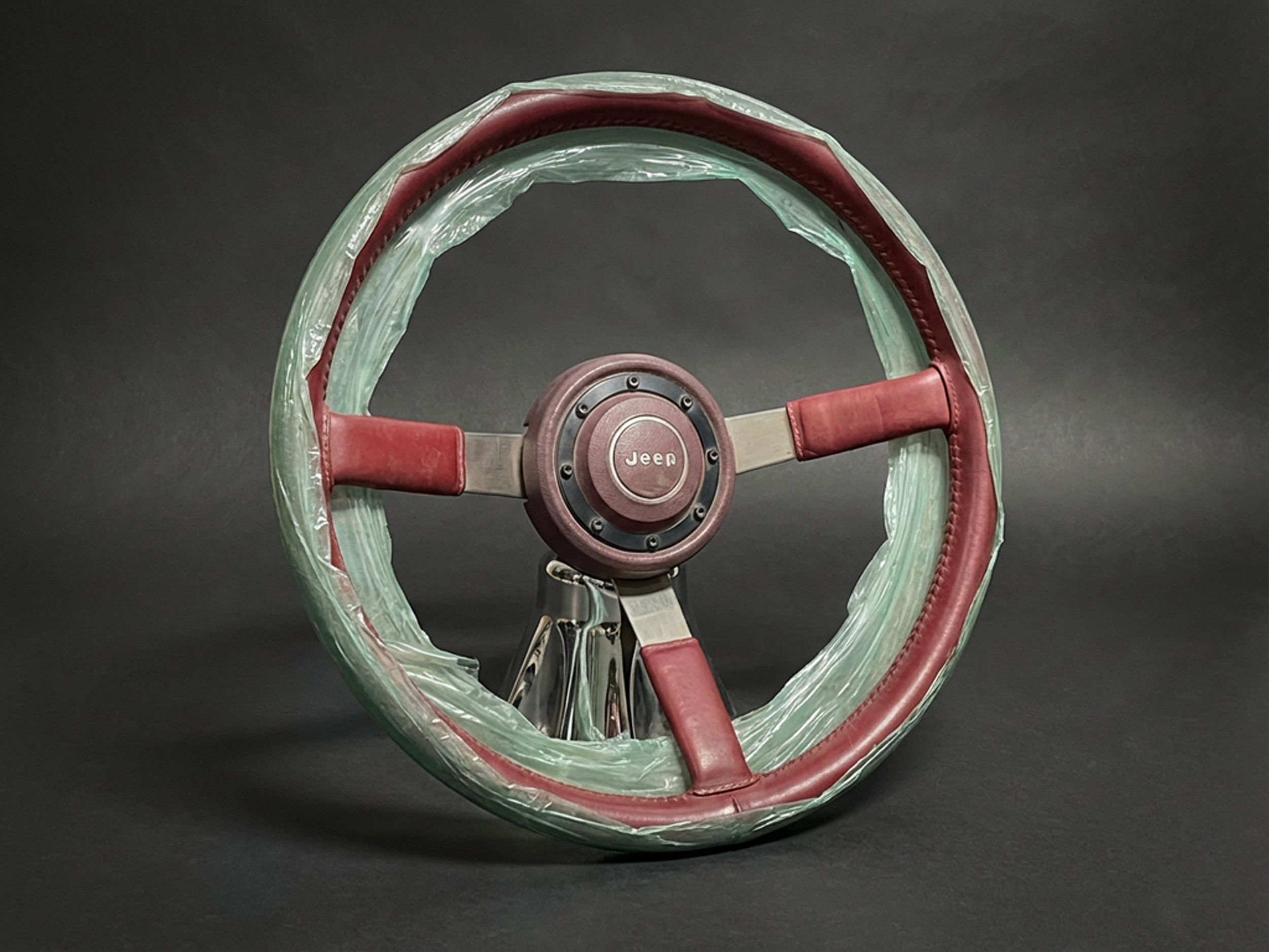 NOS Jeep Wagoneer Steering Wheel – Burgundy Interior – Original OEM (Limited Availability)