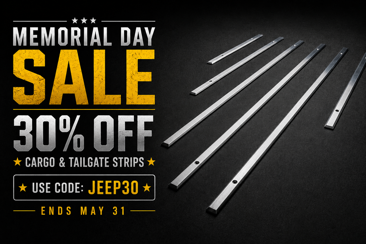 New Cargo & Tailgate Strips for 1971–1991 Jeep SJ Wagoneer, Grand Wagoneer & Cherokee