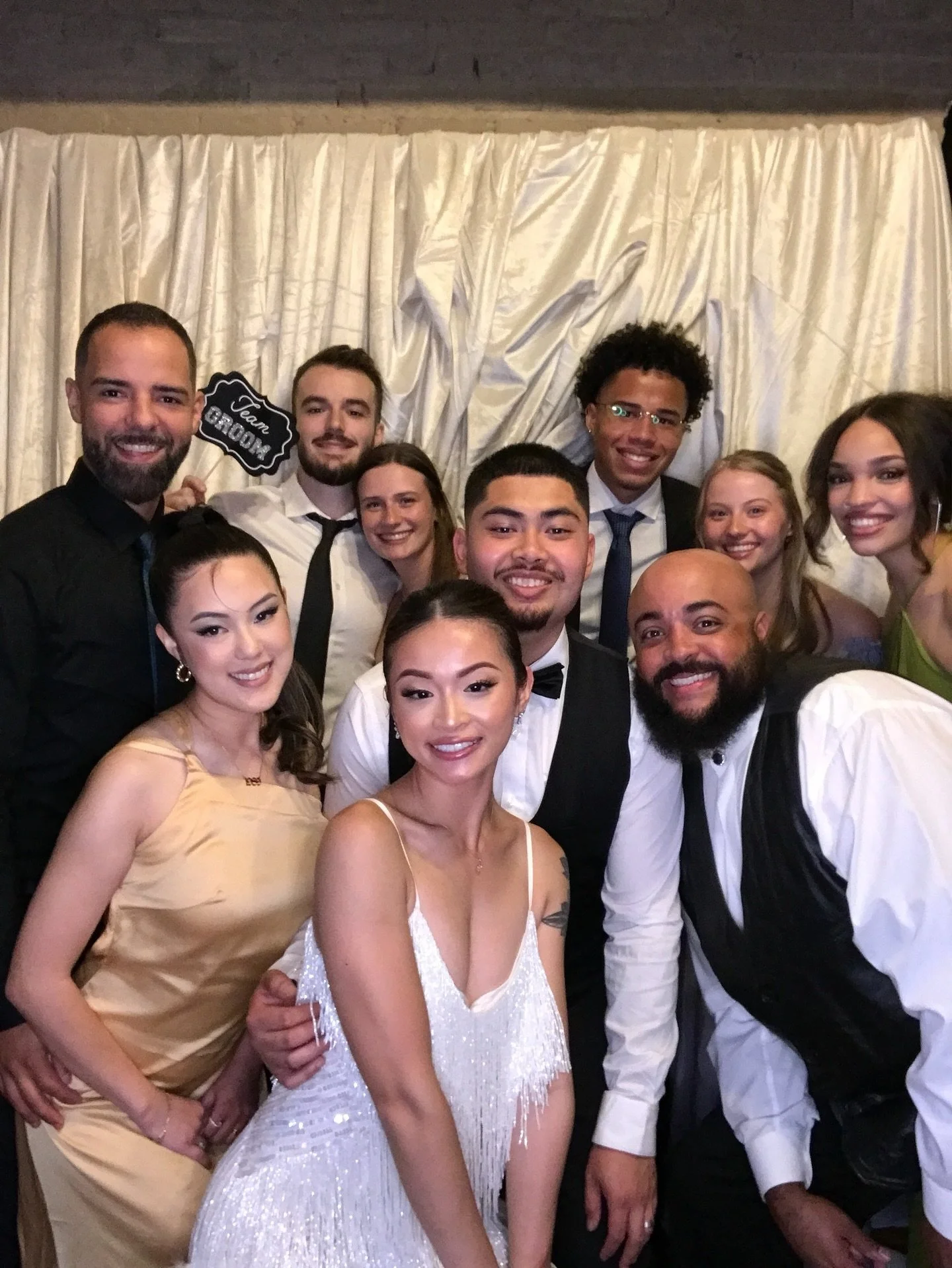 Henchmen House fam cleaned up real nice to celebrate Tommy &amp; Dora&rsquo;s wedding last night 😮&zwj;💨 Congratulations @2timez.barber &amp; @dorangyn we love you!
