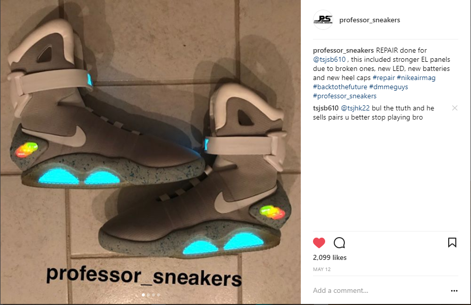 professor sneakers air mags