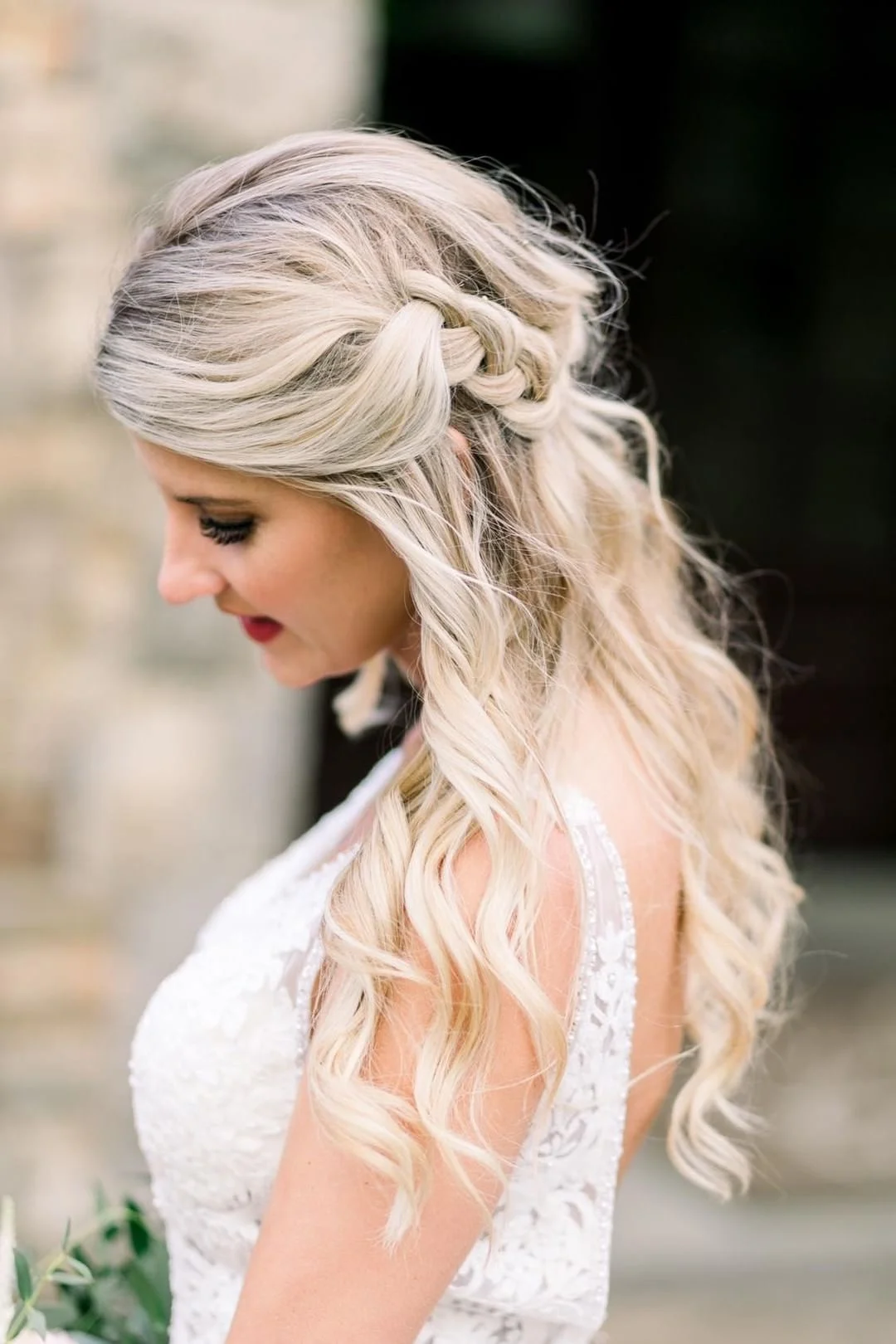  Wedding hair styling by Hayley Worley in Asheville, North Carolina. Photo by  Amber Hatley Photography .  