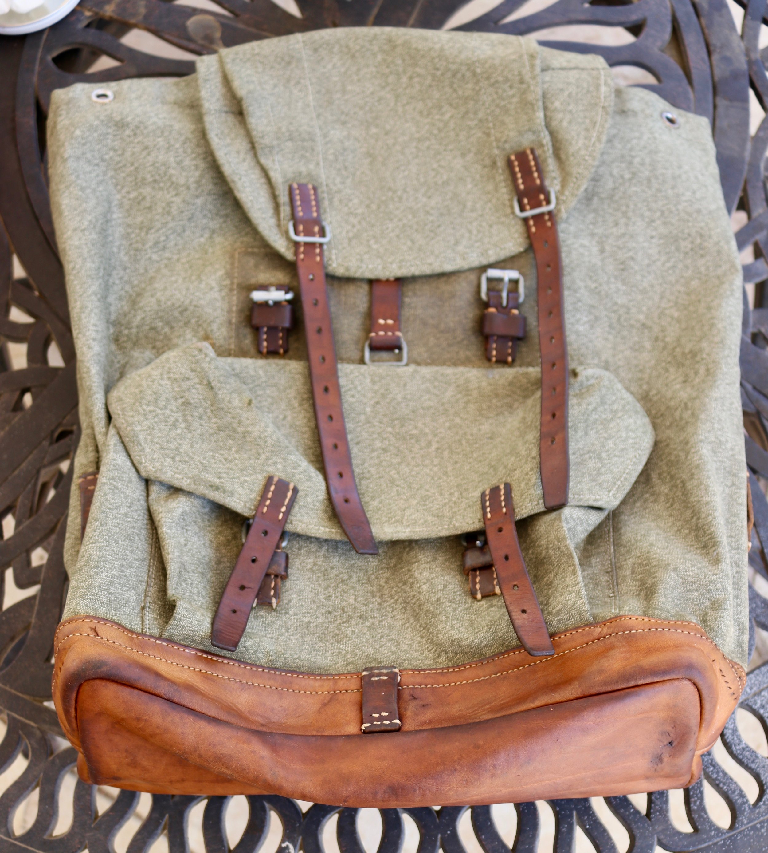 Heavy duty backpack made from Nettle & Cotton 