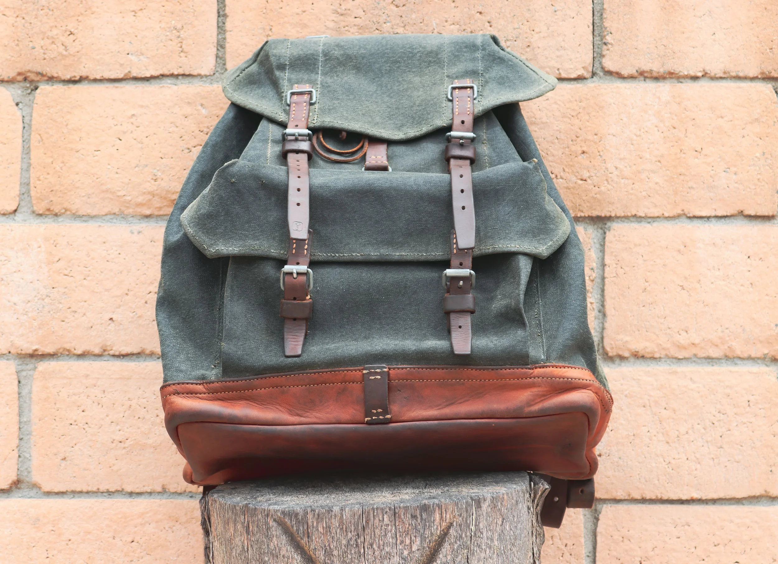 army surplus canvas backpack
