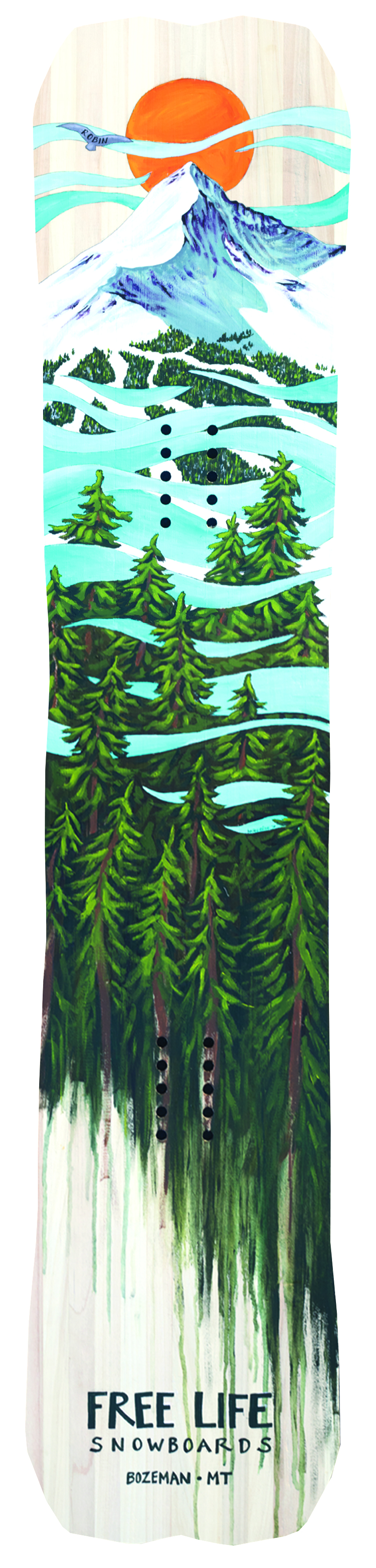 Custom Painted Snowboard Top Sheet