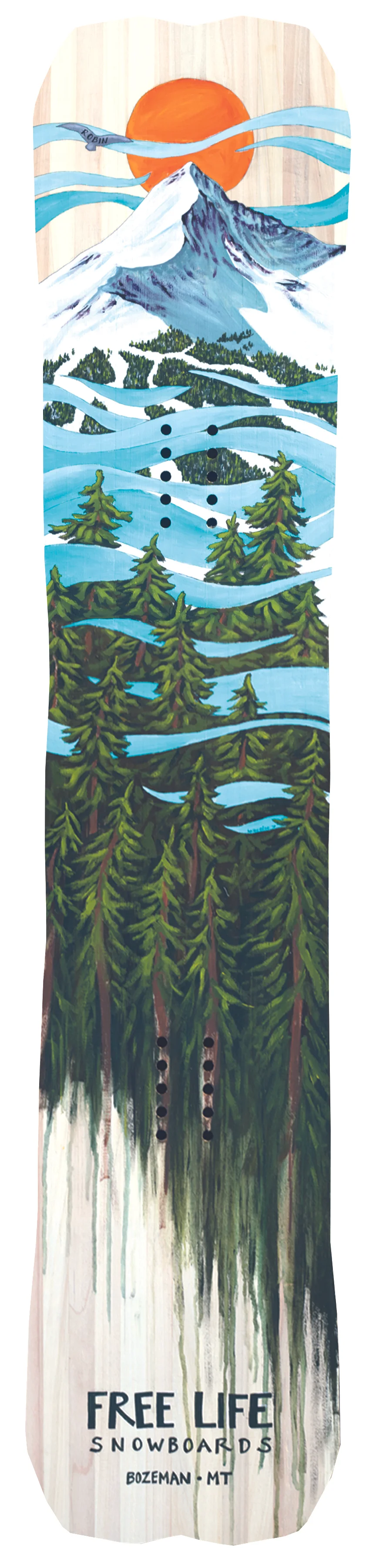 Custom Painted Snowboard Top Sheet