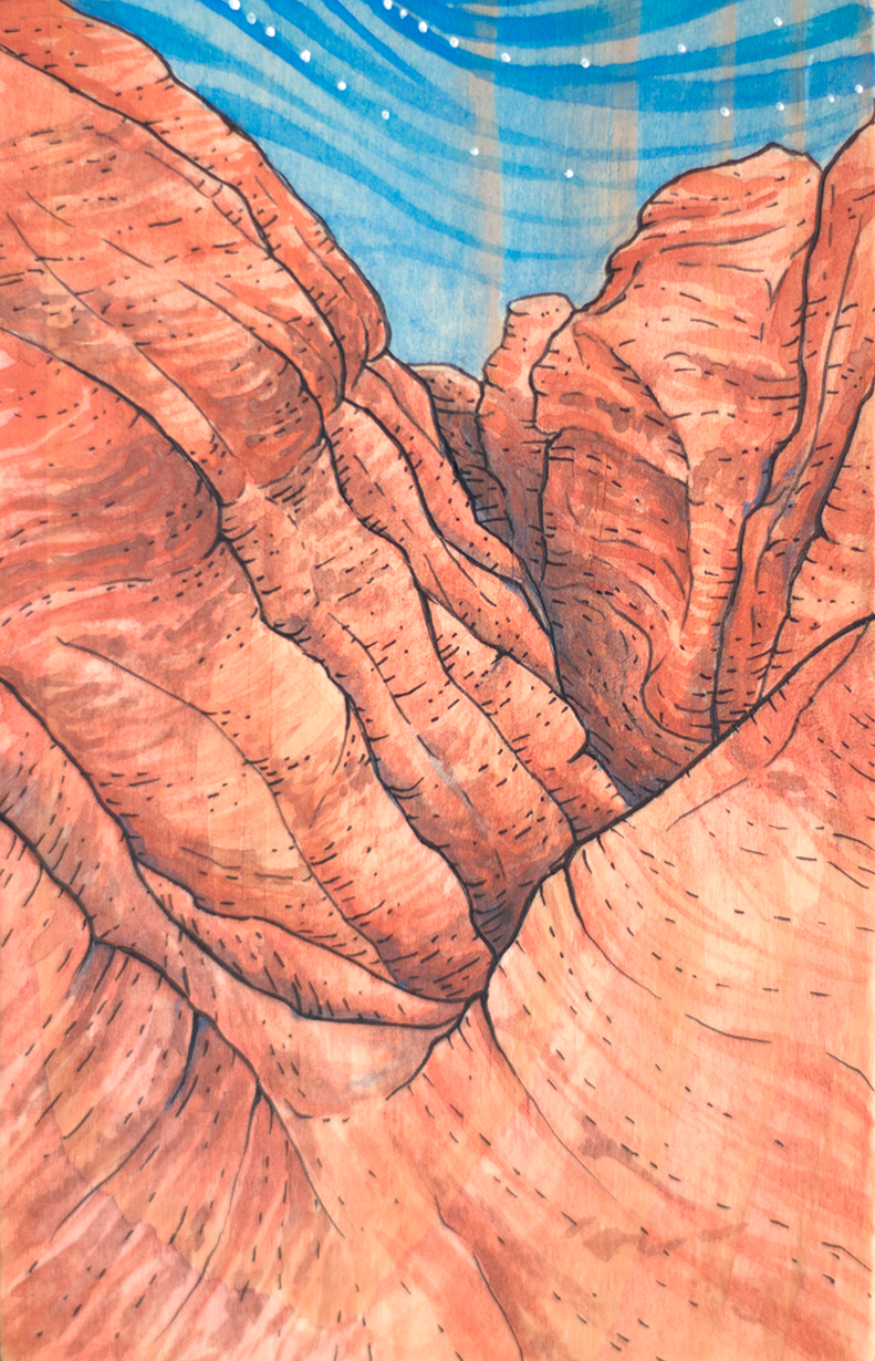 "Descending Elephant Butte"