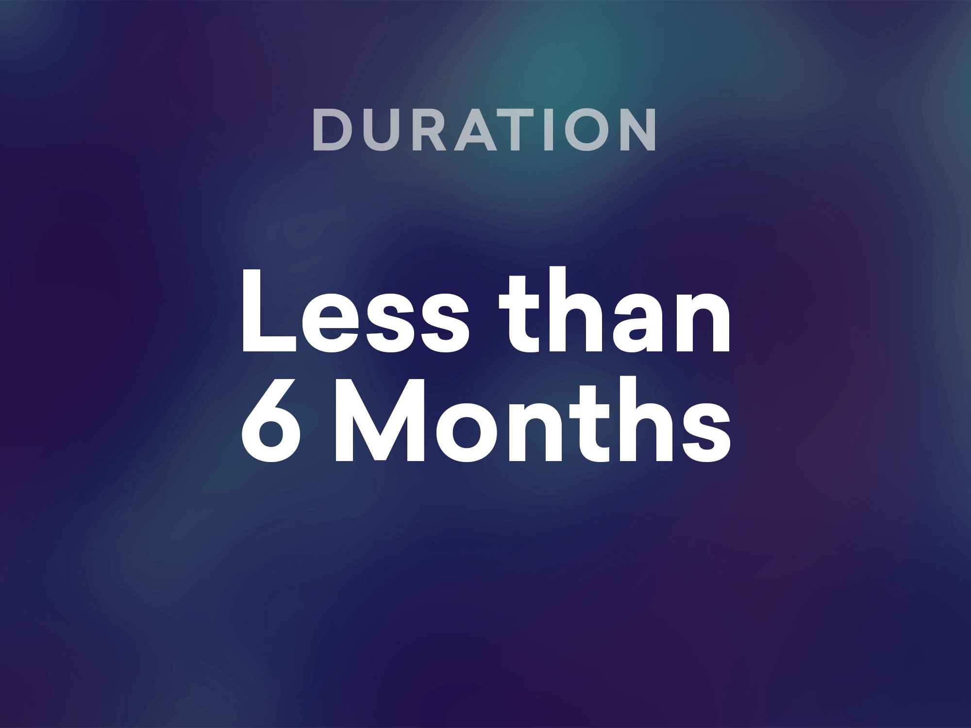 Less than 6 Months