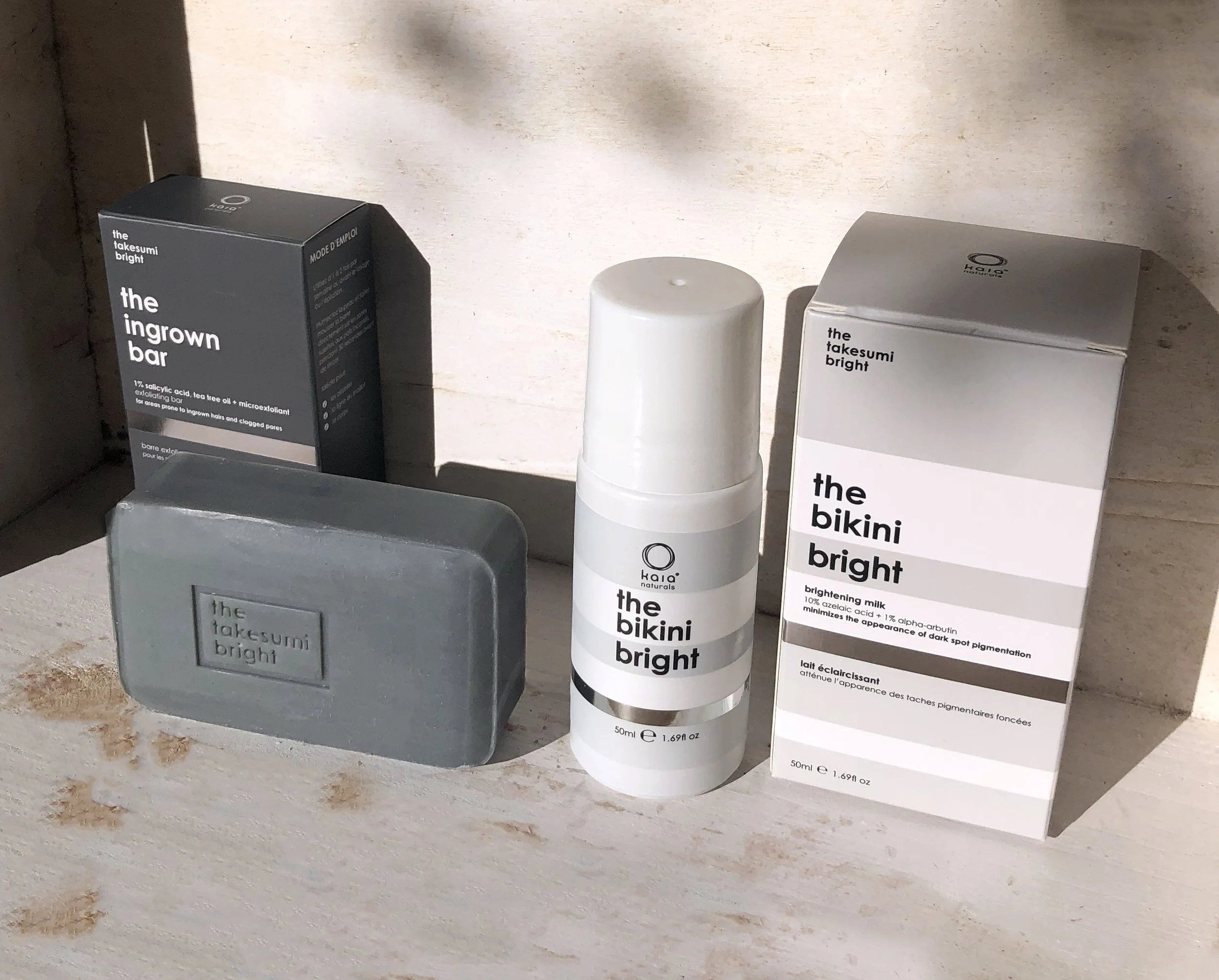 KAIA NATURALS the ingrown bar + the bikini bright