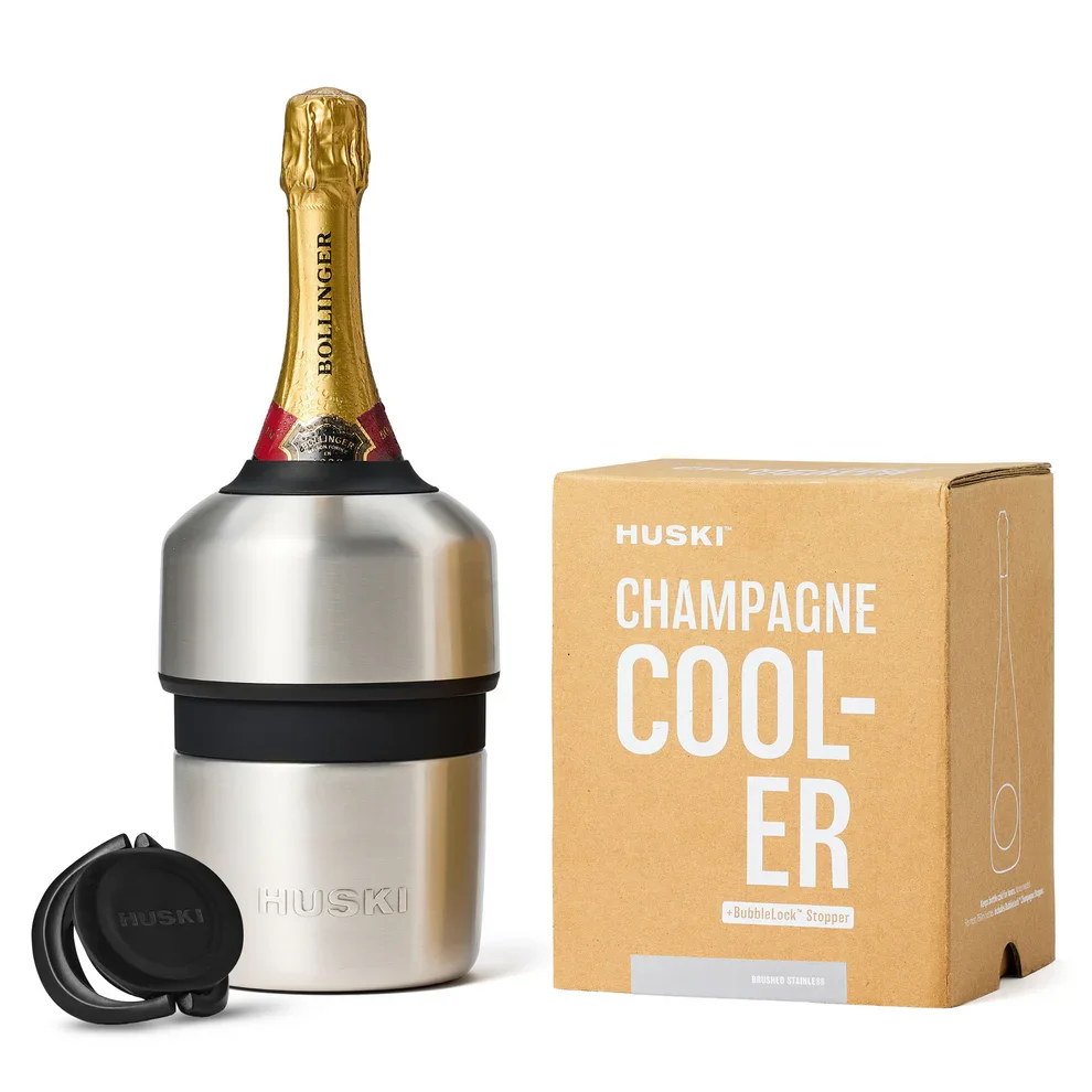 Huski_Champagne_Cooler_-_Brushed_Stainless_BottleStopper_Open.webp