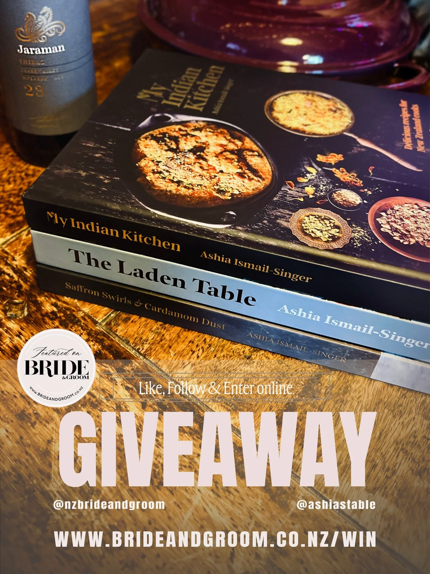 ✨ WIN // GIVEAWAY ALERT 🍽️ We&rsquo;ve teamed up with celebrated cookbook author Ashia Ismail-Singer to give one lucky reader a beautiful set of her three bestselling @ashiastable cookbooks 📚 &mdash; perfect for couples, food lovers, and anyone who