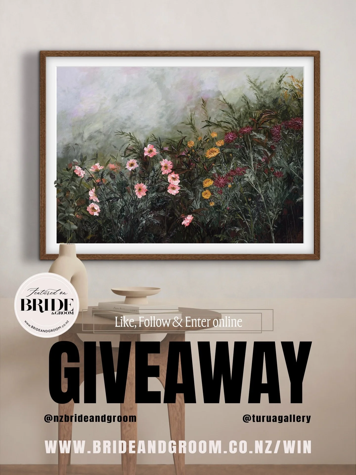 WIN // GIVEAWAY ALERT 🌸🖼️ Add a meaningful piece of New Zealand art to your home with our exclusive giveaway from @turuagallery - a welcoming Auckland beachside gallery dedicated to making contemporary New Zealand art accessible, enjoyable, and mea