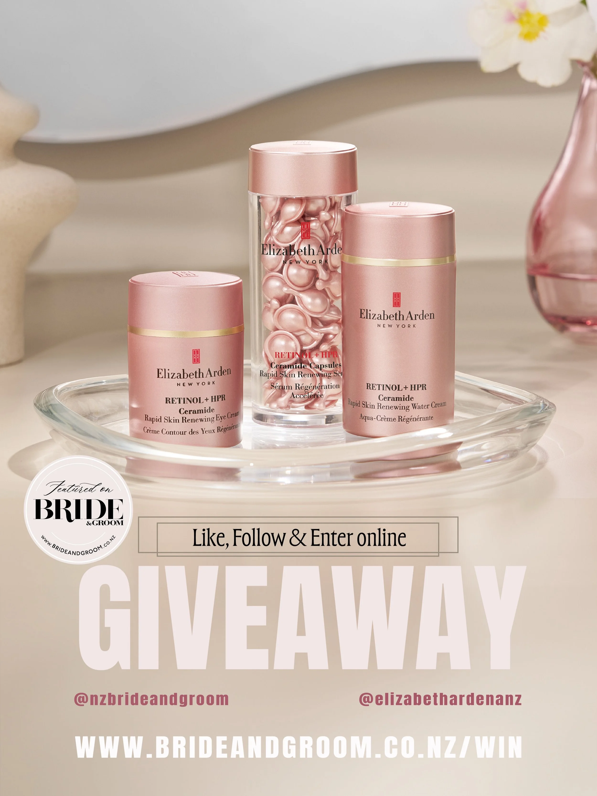 WIN // NEW GIVEAWAY ✨  Whether you&rsquo;re preparing for your wedding day, honeymoon, or just love beautiful skincare, the luxurious Retinol + HPR trio from Elizabeth Arden is designed to leave skin looking smoother, brighter, and more radiant. We h