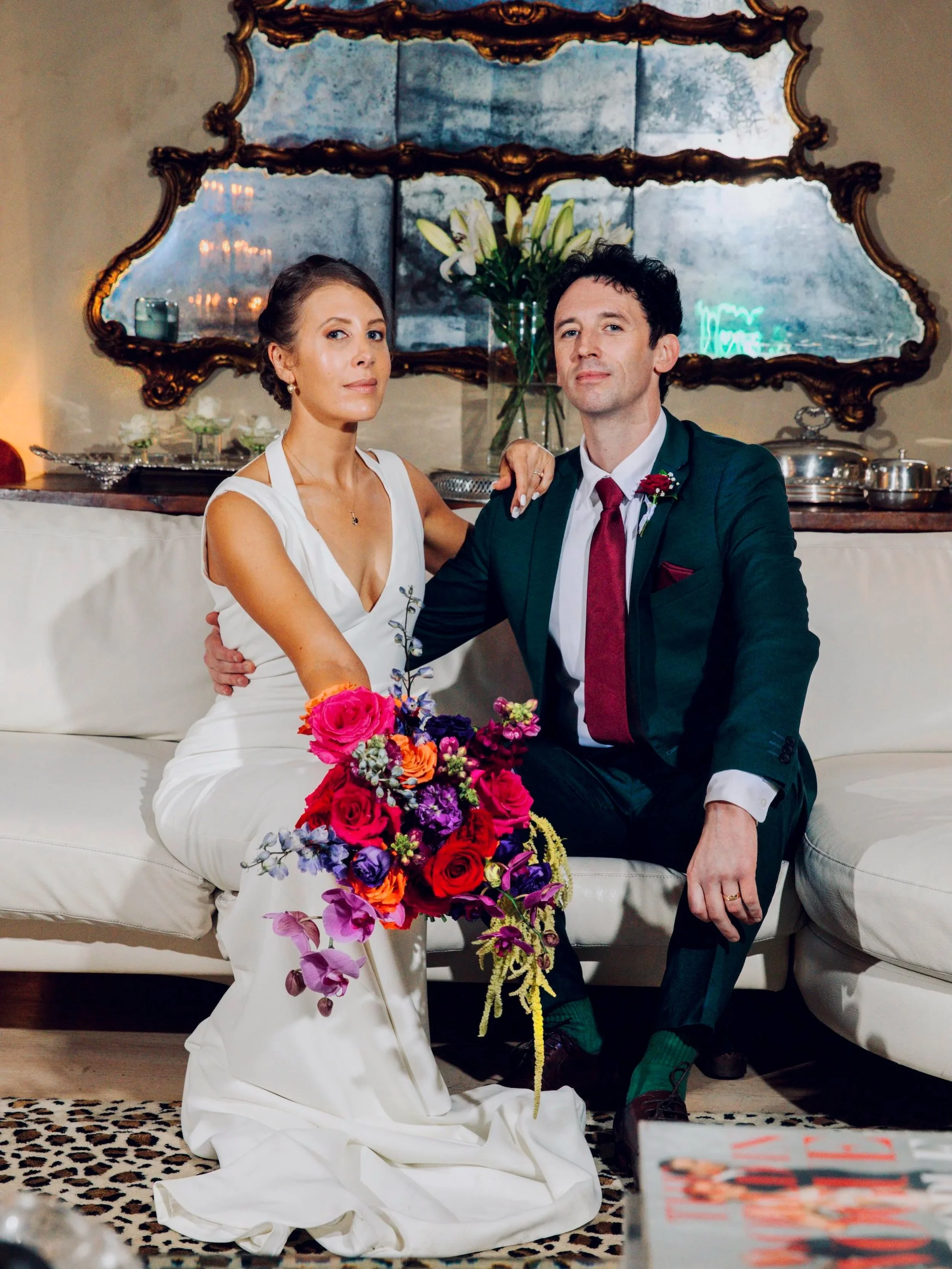 REAL LOVE 💗NEW WEDDING FEATURE // Roz &amp; Dan&rsquo;s wedding was the ultimate &ldquo;un-weddingy&rdquo; celebration. Imagine a Mexican-inspired colour palette, a harpist playing Dr Dre, and a hilarious &ldquo;no take-backsies&rdquo; handover from