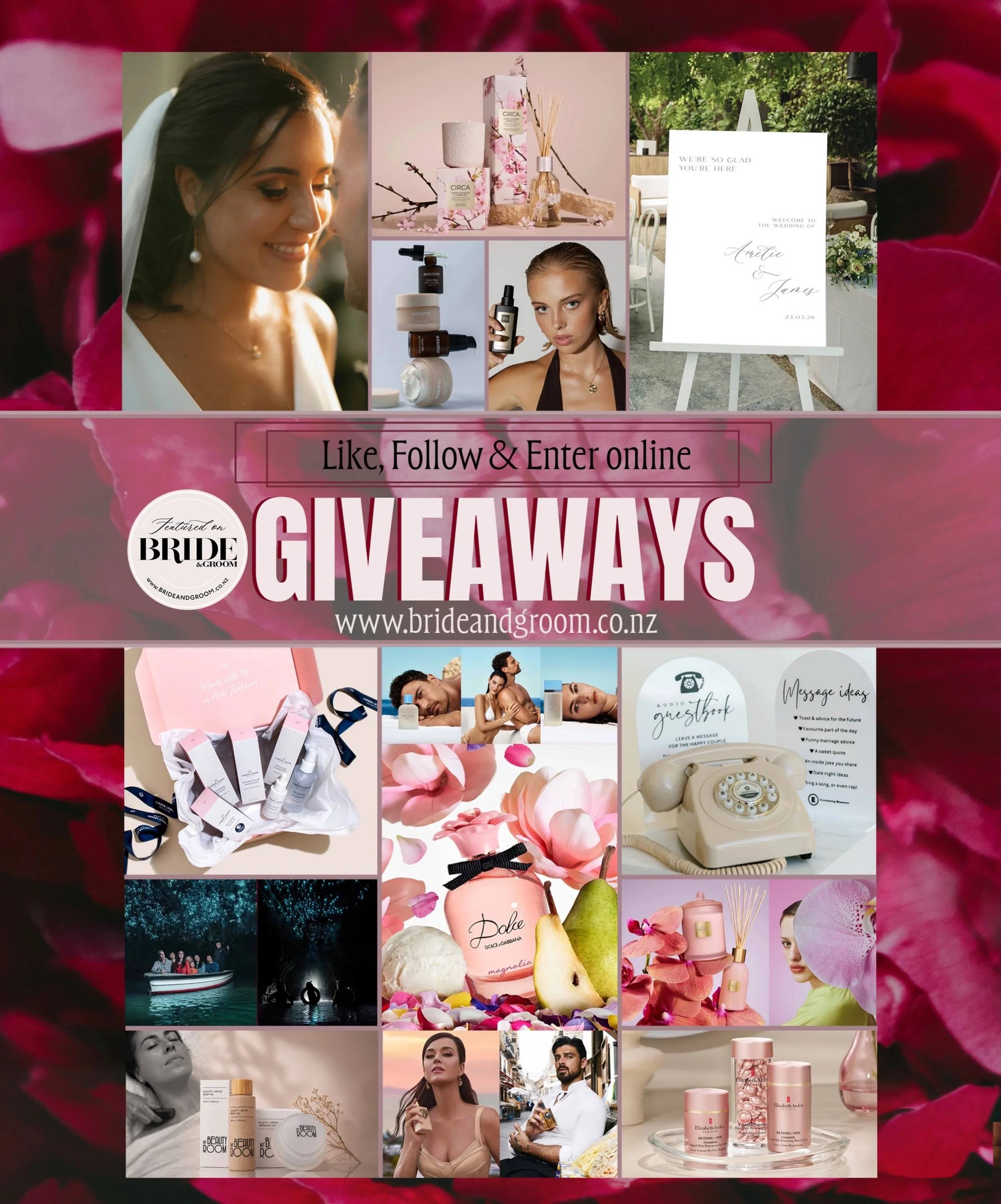 ✨🎉 WIN // GIVEAWAY GALORE✨ We&rsquo;ve teamed up with incredible wedding vendors and top brands to bring you wonderful prizes &mdash; and you could be the winner 💫
👉 Enter online www.brideandgroom.co.nz/win
👉 Make sure to like &amp; follow everyo