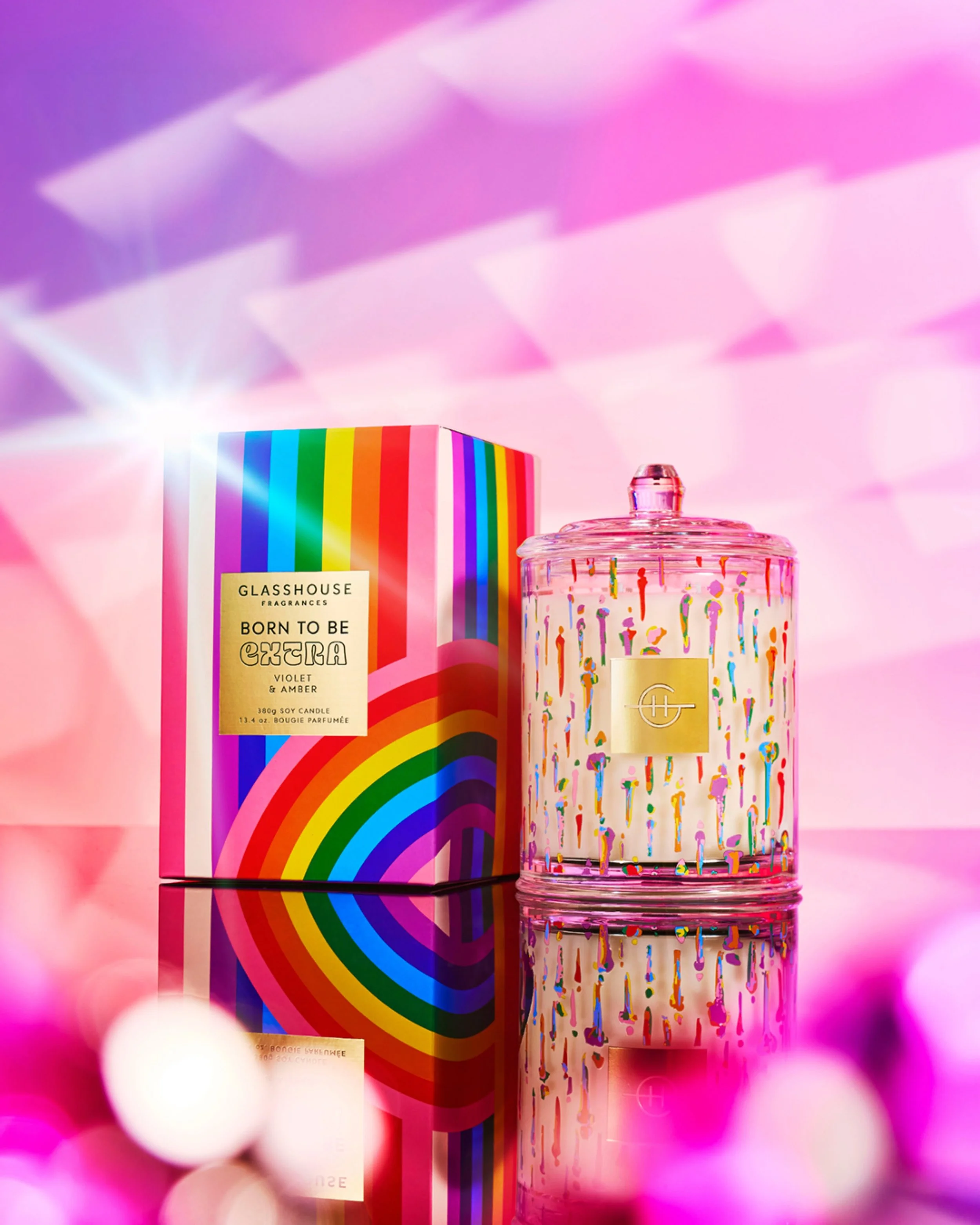 LOVE // @glasshousefragrances has just unveiled&hellip; Born To Be Extra 🌈🕯️🪩 radiating vibrant energy, style, and personality &mdash; filling any space with a delightful, feel-good fragrance. Inspired by the spirit of self-expression, this candle