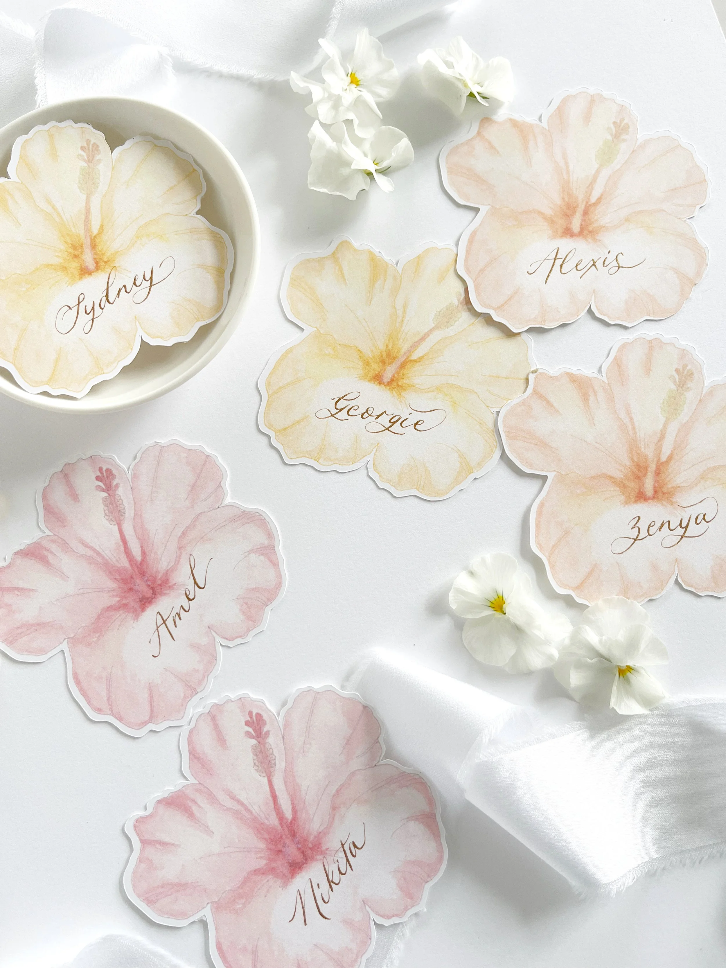 Hibiscus Place Cards .JPG