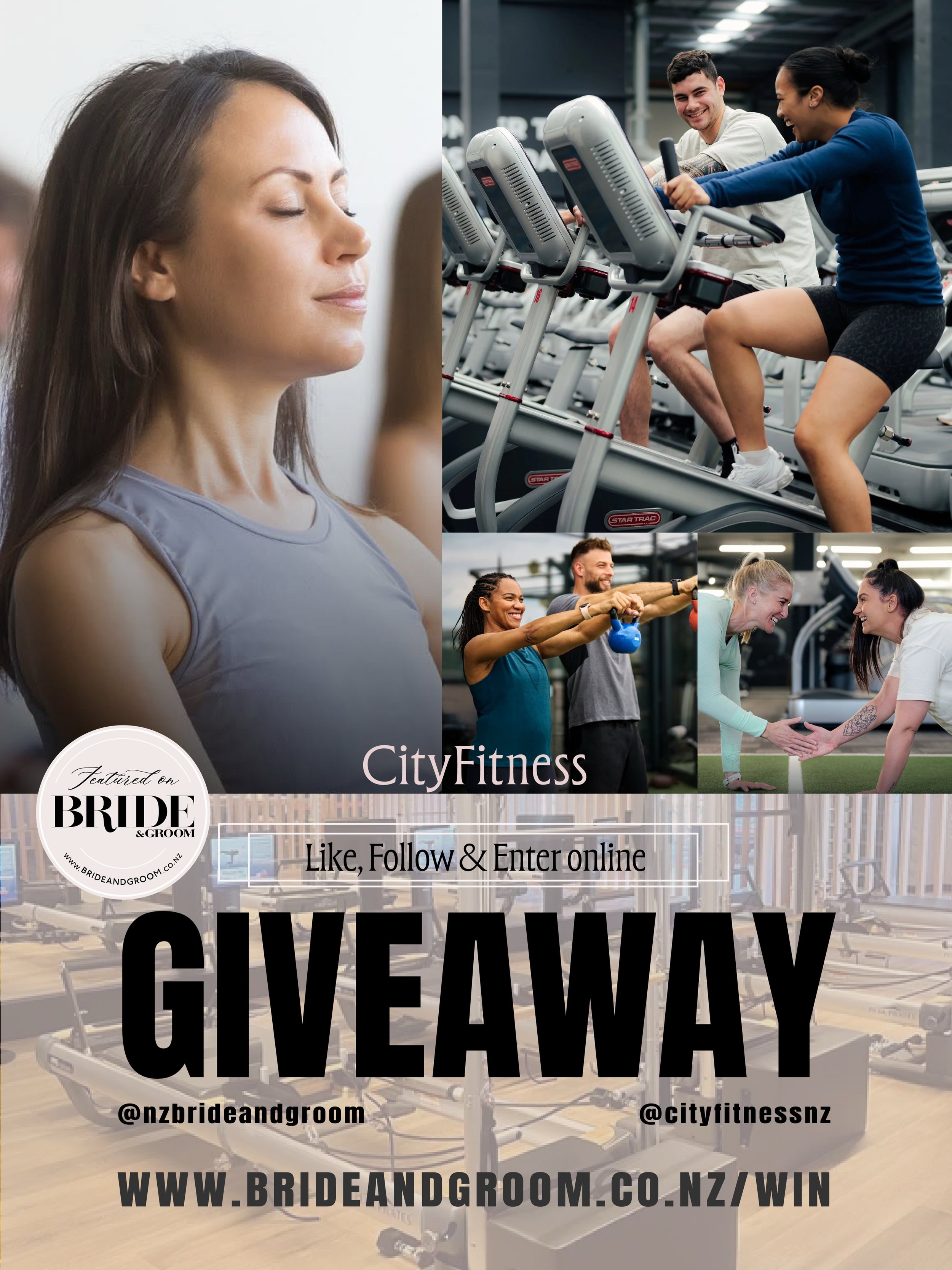 ✨🎉 WIN // NEW EPIC GIVEAWAY! ✨ Get wedding-ready together with @cityfitnessnz &mdash; we&rsquo;re giving away TWO 12-month CityFitness Premium Memberships! 💪💍 That&rsquo;s a whole YEAR for you and your partner to get fitter, stronger and feel amaz
