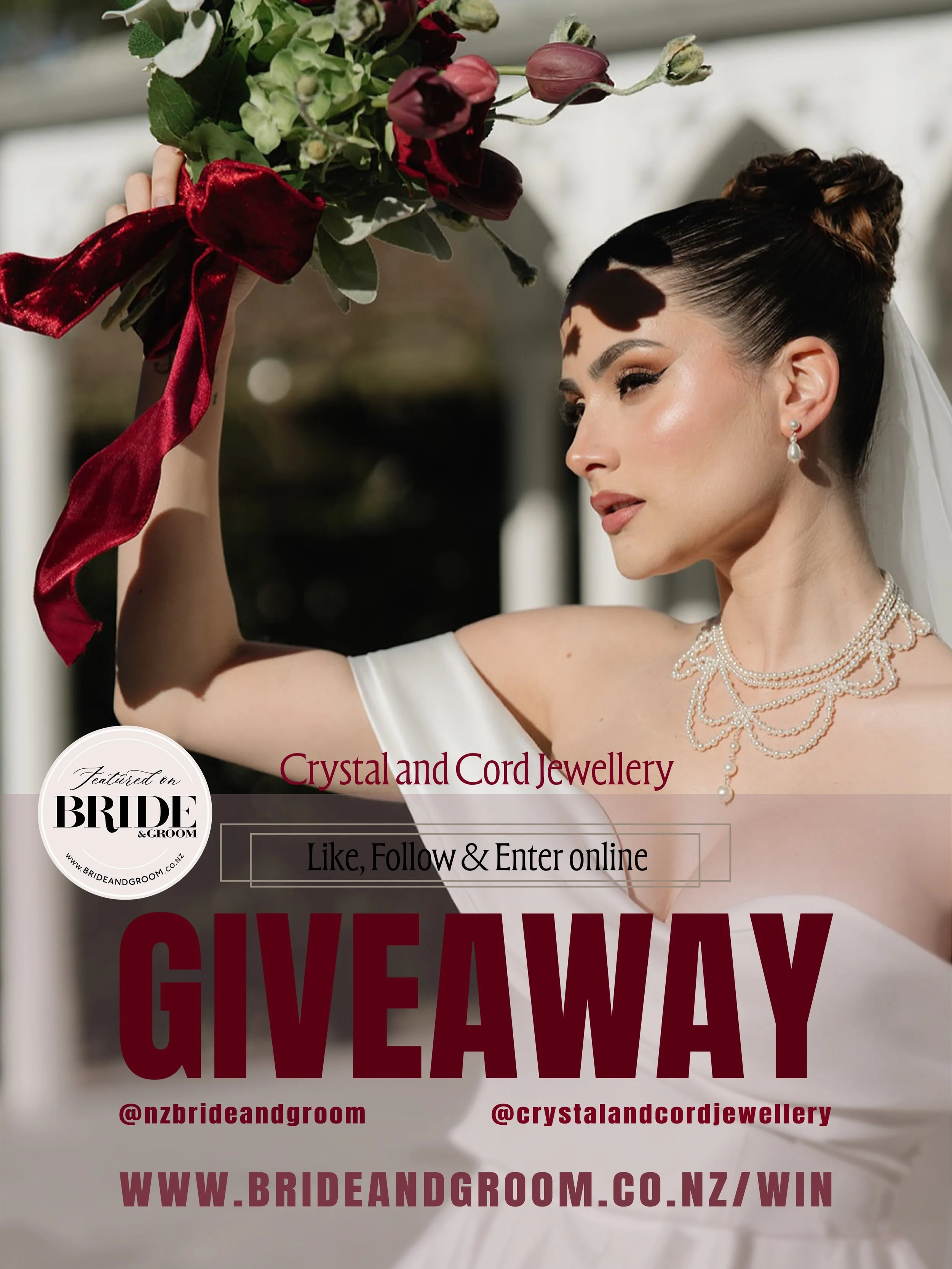 WIN // NEW GIVEAWAY ✨🌹 Every bride deserves something as unique as her love story. 💕 Thanks to @crystalandcordjewellery we have a $250 bridal jewellery and accessories voucher to give away! Choose your favourite piece &mdash; or pieces &mdash; from