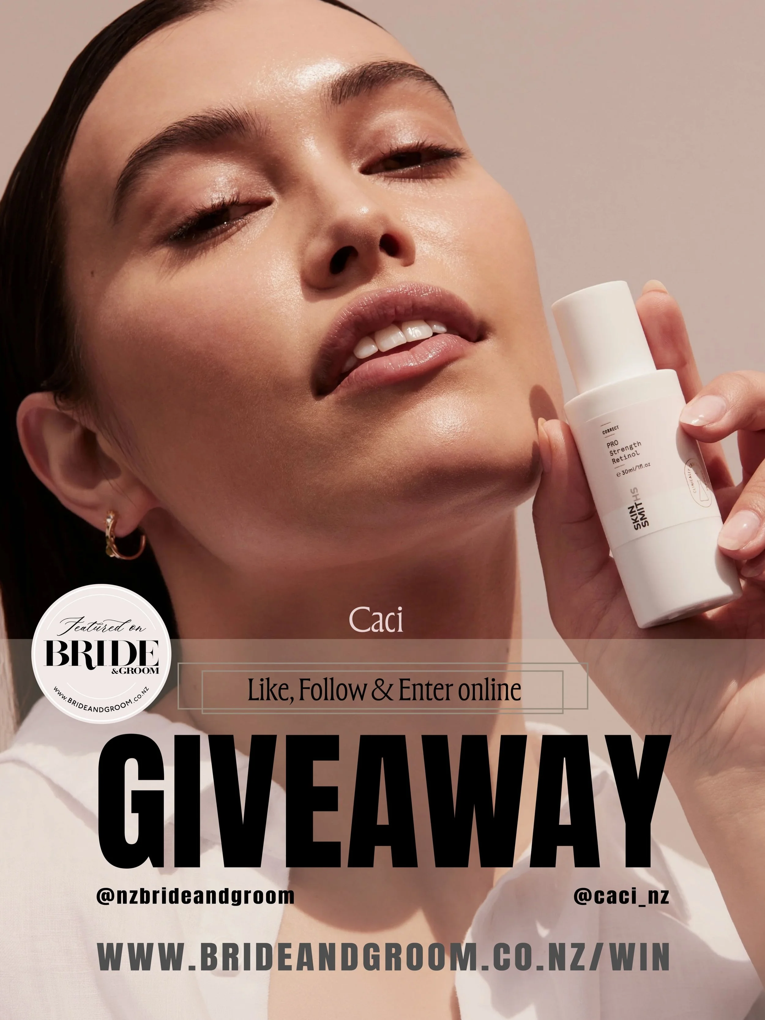 WIN // NEW GIVEAWAY ✨ Get your wedding glow on with @caci_nz 💫 One lucky bride will win the ultimate wedding skin package valued at $473, including a Skinsmiths B12 Hydrating Facial, personalised LED Treatment, B12 Hydra-Cream Mask and Daily Mineral