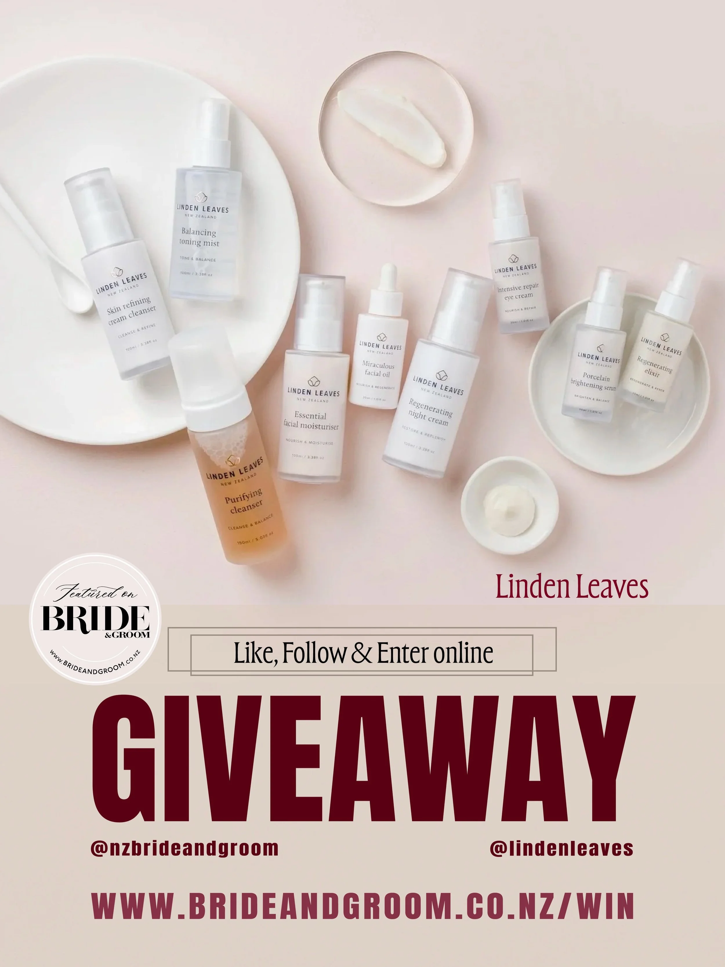 ✨ WIN // THIS MONTH WITH LINDEN LEAVES ✨ Beautiful wedding-day skin starts well before the morning of &ldquo;I do&rdquo;. This August, we&rsquo;ve teamed up with @lindenleaves to give one lucky follower a $250 Linden Leaves voucher to choose their fa